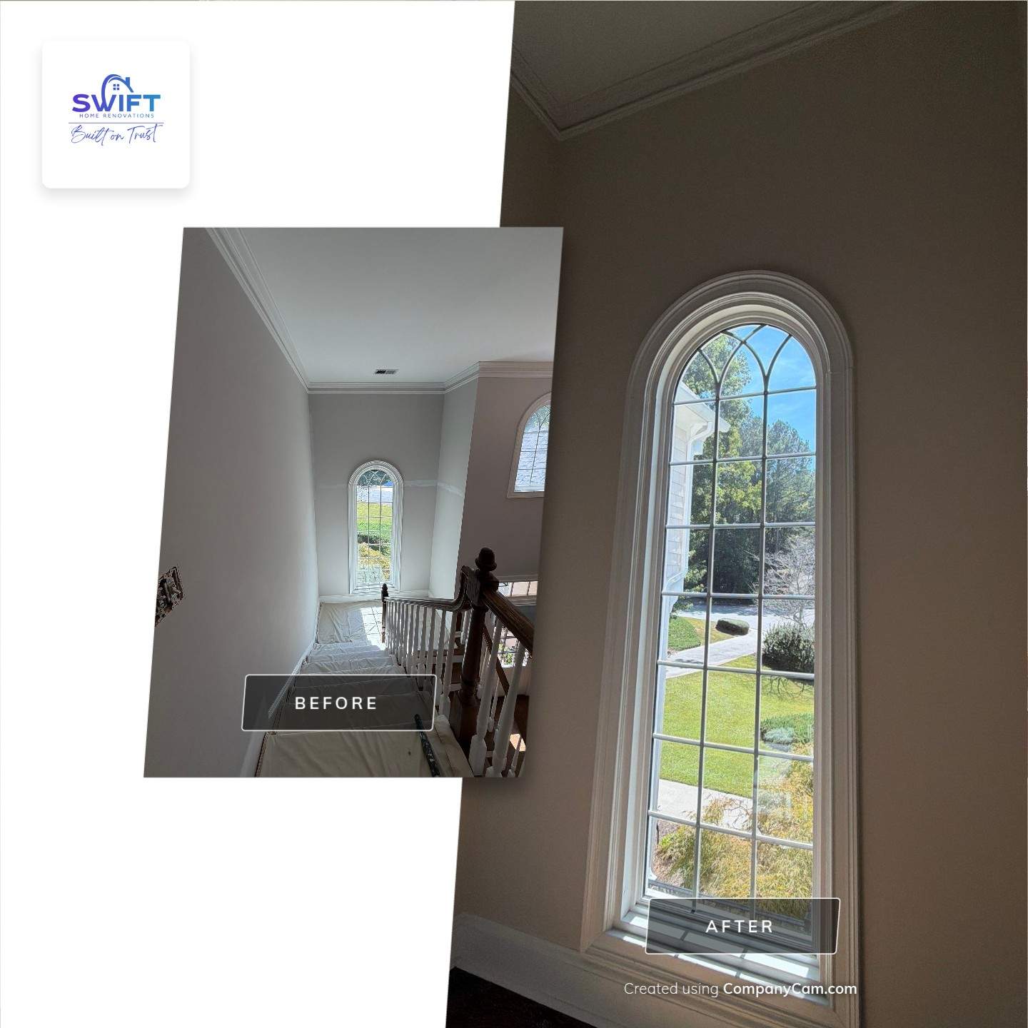 Full Interior Painting Service for Multi-Level Home in Smyrna by Swift Home Renovations 