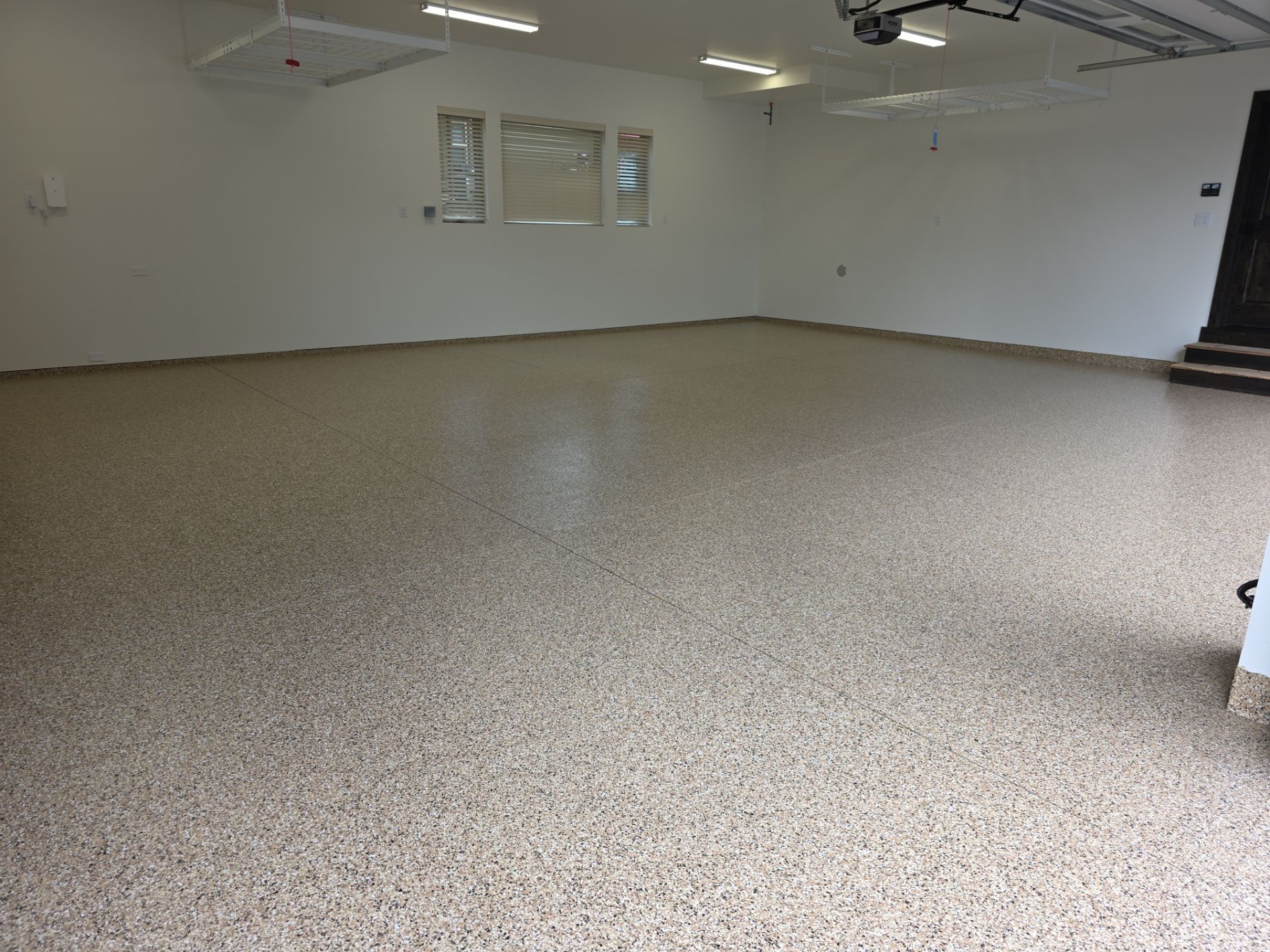 Garage Transformation using Sandstone by Croc Coatings, LLC
