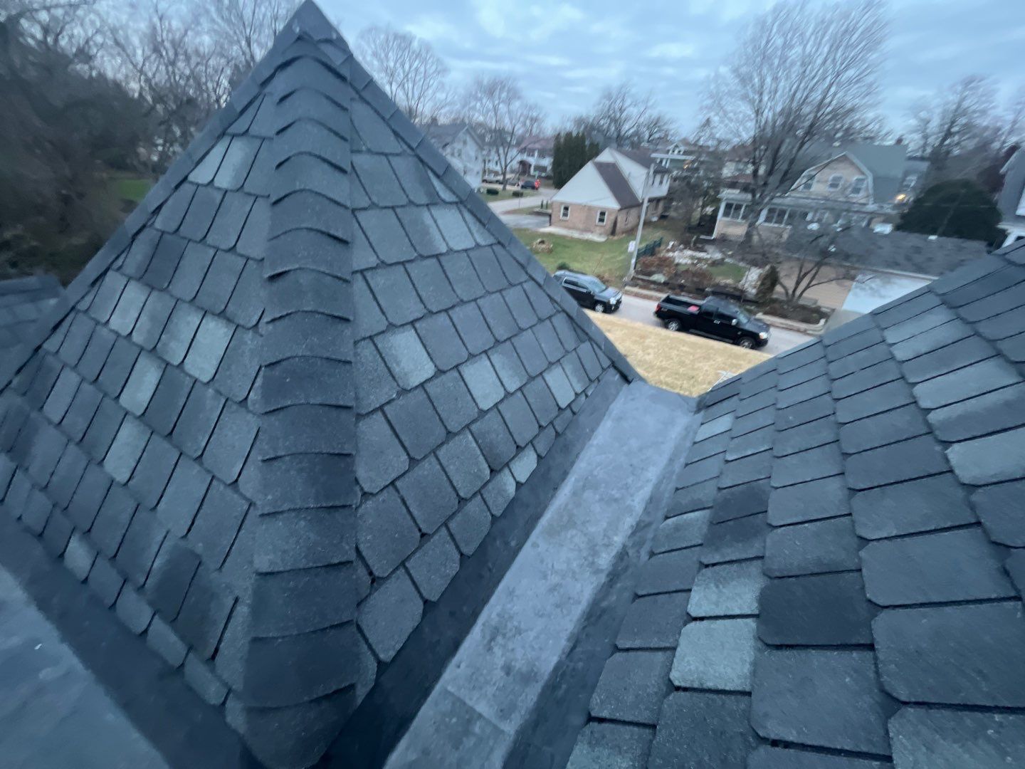 Slate Roof Removal using Atlas Storm Master Slate by Total Exteriors