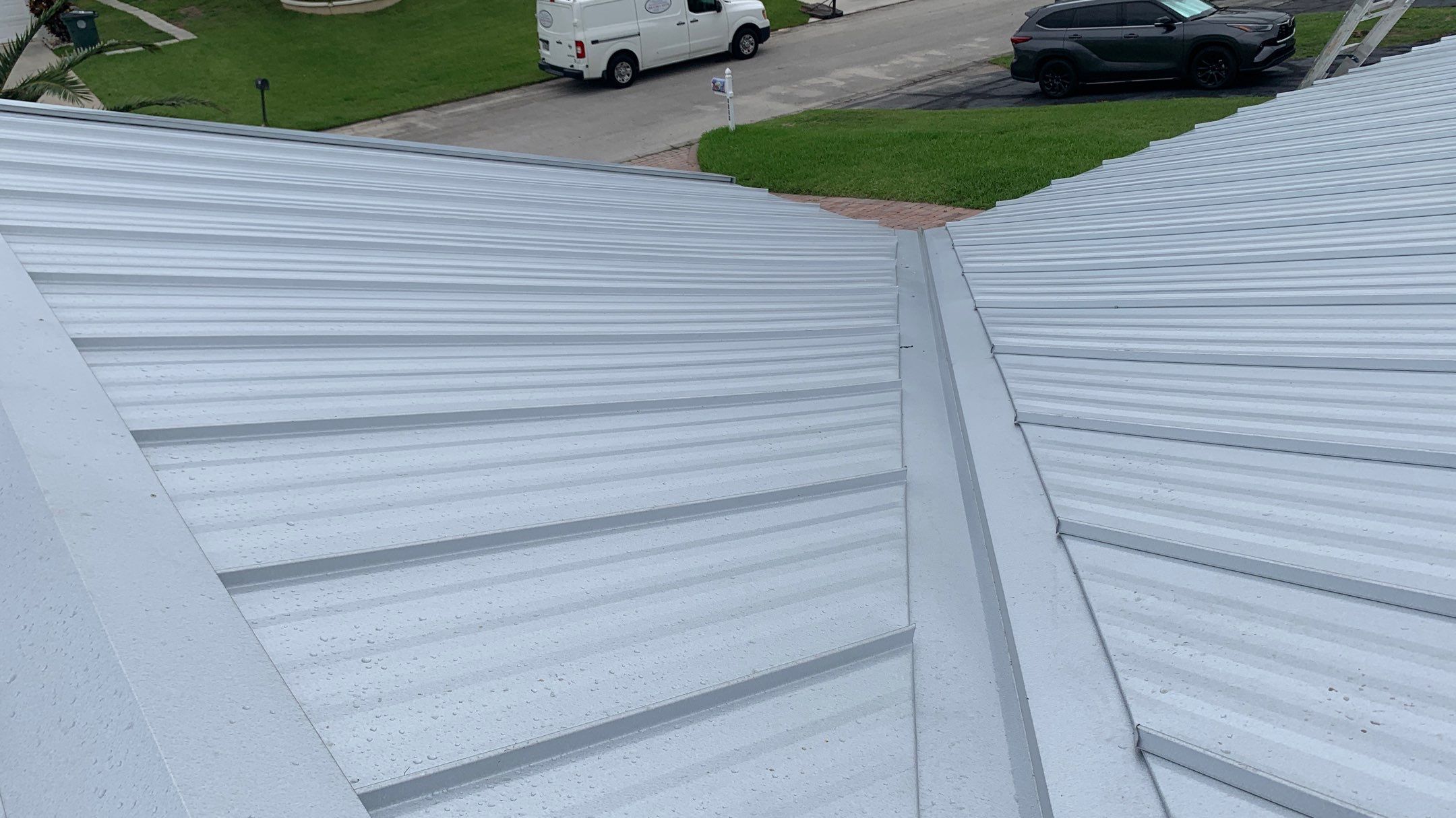 Residential Roofing Installation using 1" Nail strip metal roof by BLUES BROTHERS ROOFING