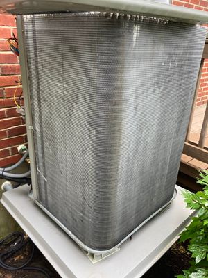 Before and After Condenser Coil Cleaning