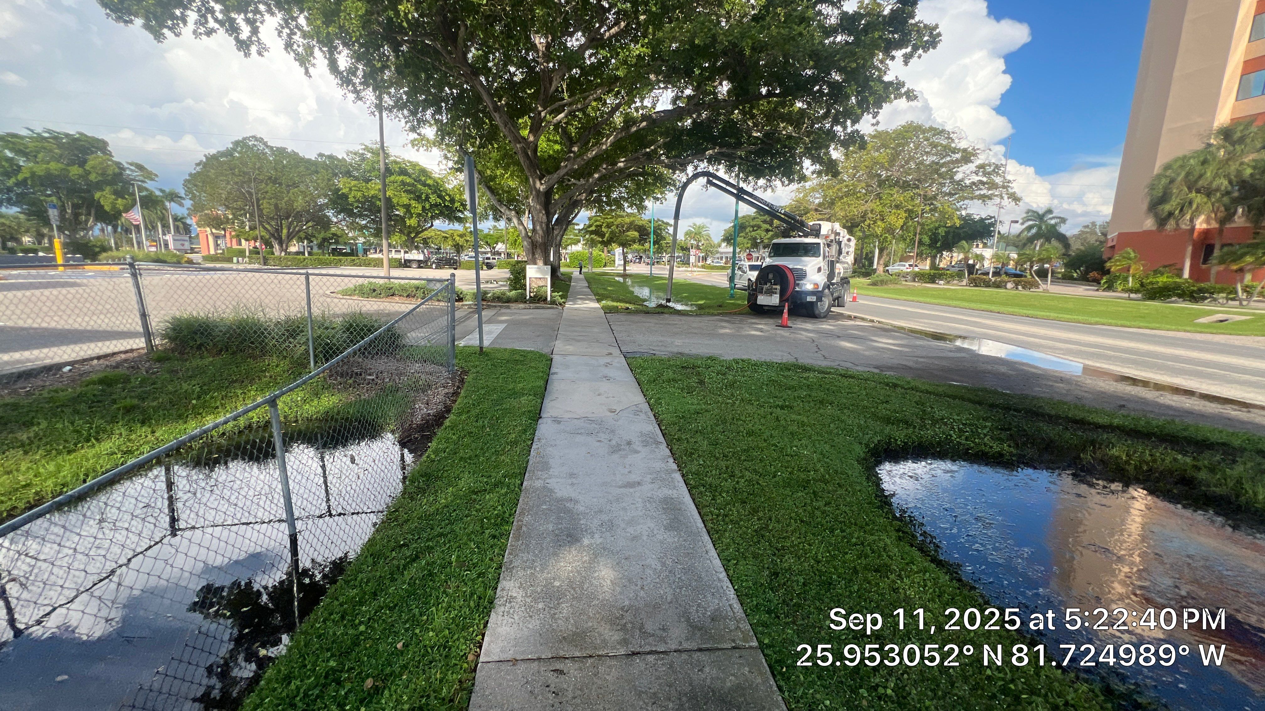Culvert Cleaning at Bank of America on Marco by APS Power & Water