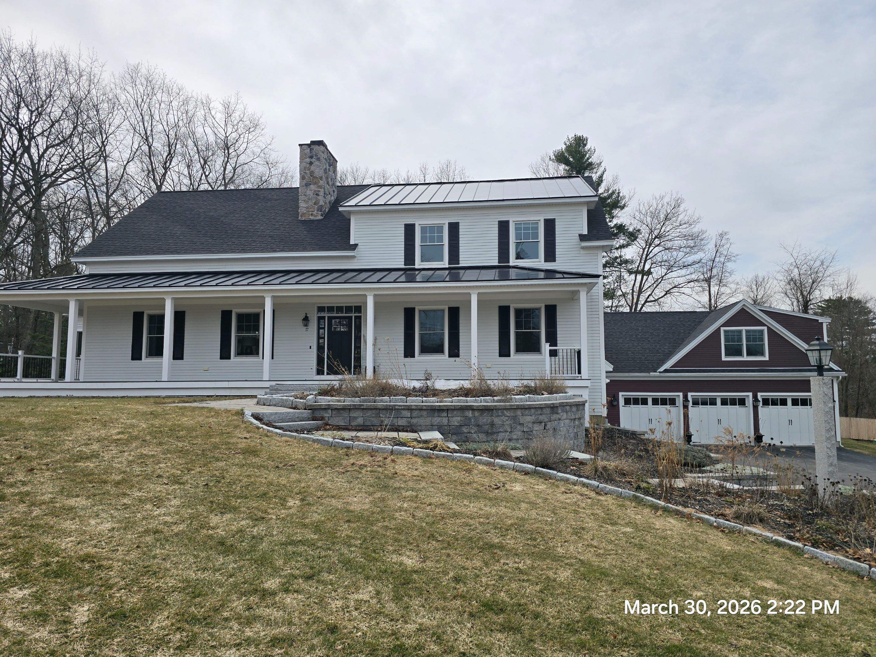 Full Exterior Painting for Bedford Farmhouse and Carriage House Garage by The Persnickety Painters