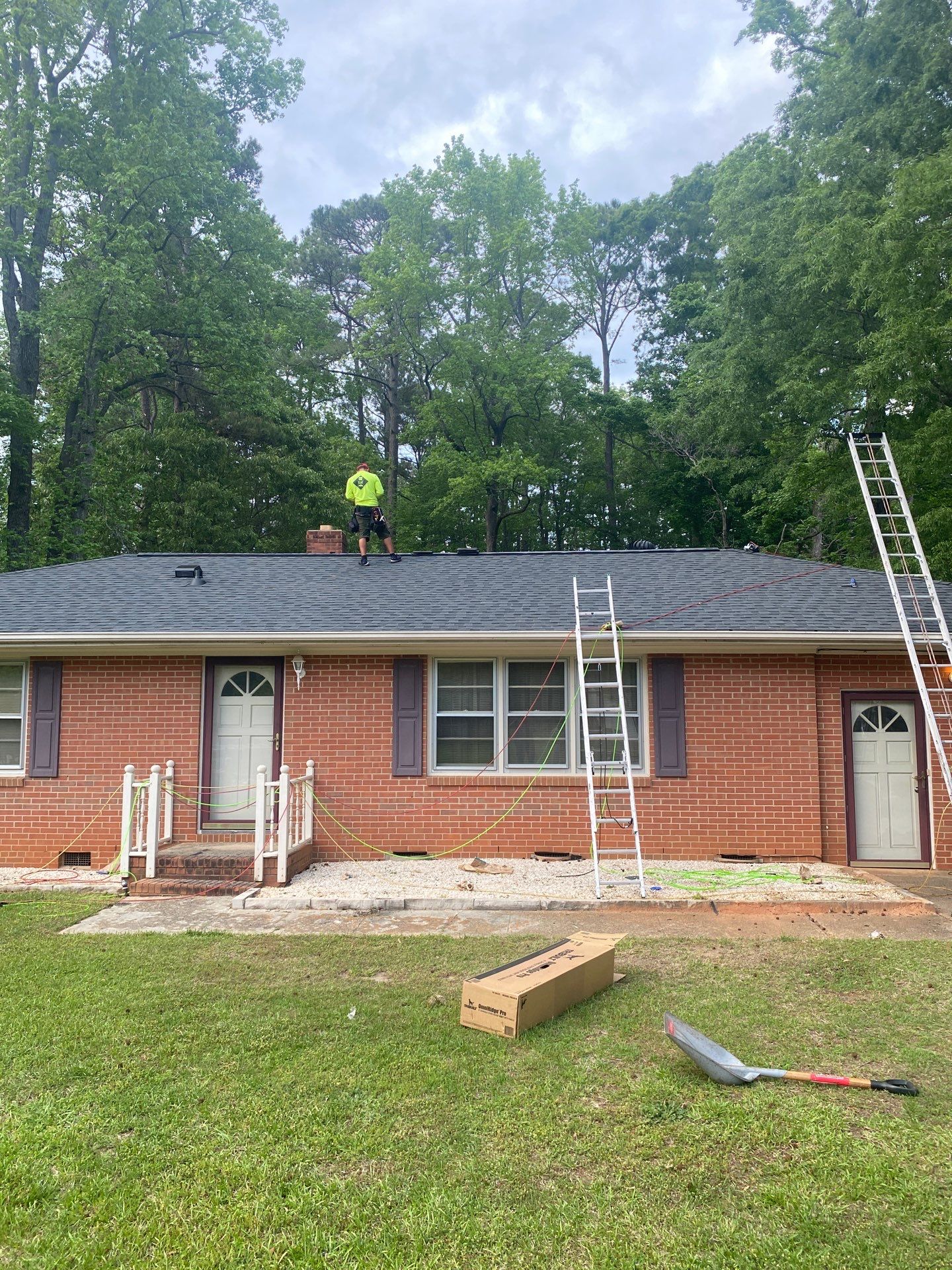 Roof replacement and interior repair by hail and wind damage by Just Brilliant Restoration JBR