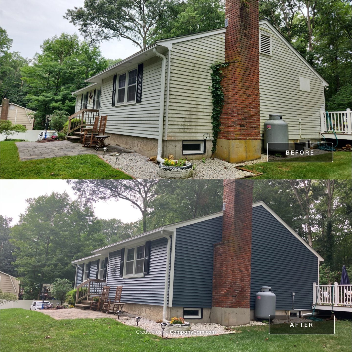 Siding Renewal with Cert Monogram D/4 x 12'6" clapboard, Pacific Blue by DiGiorgi Roofing and Siding Inc