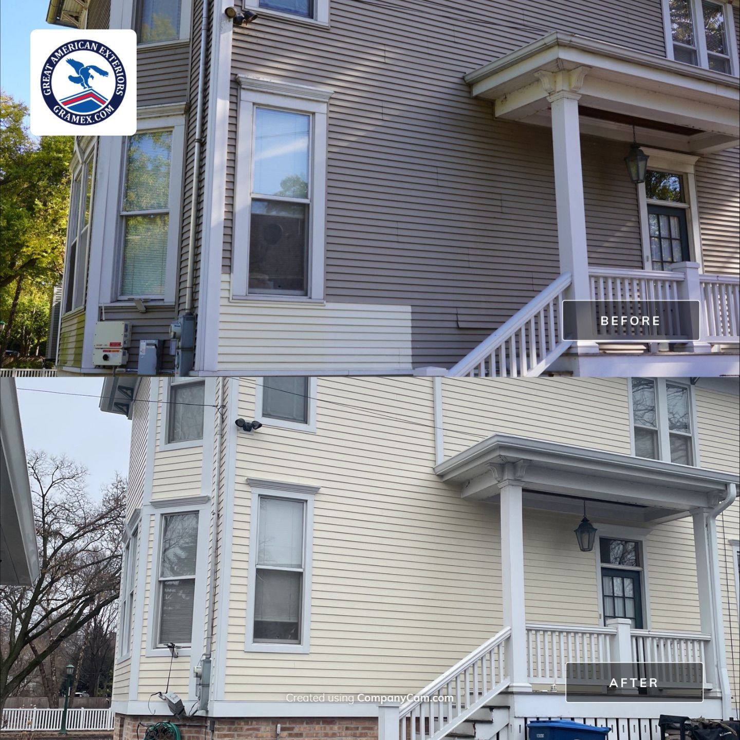 Full Exterior Siding and Trim Renovation in Wilmette by Great American Exteriors