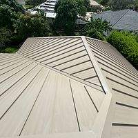 24ga 1.5" Mechanical Seam Sierra Tan by Total Roofing System The Metal Roof Experts