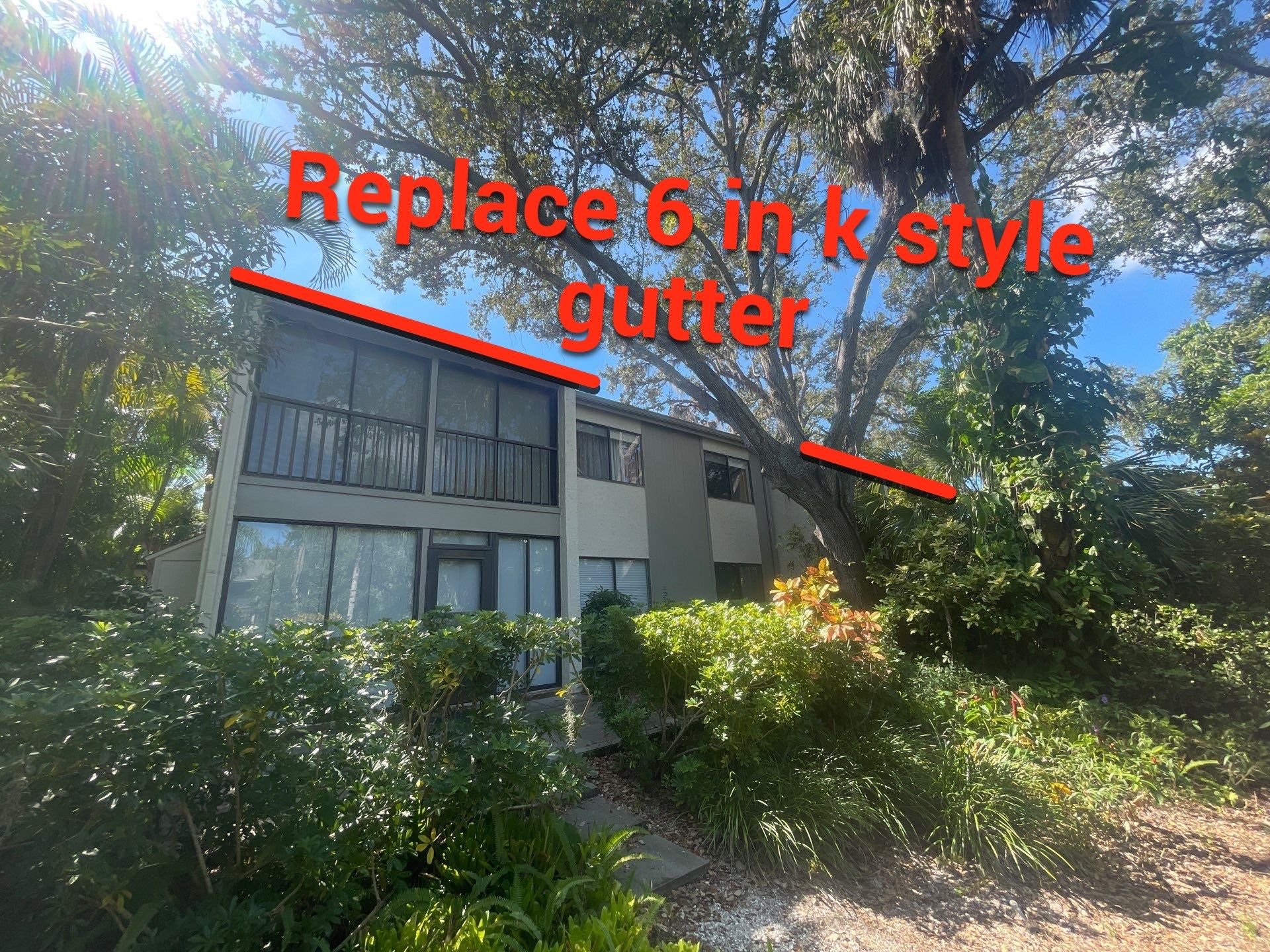 White Gutters Repair and Installation in Sarasota FL by Gutter Professors