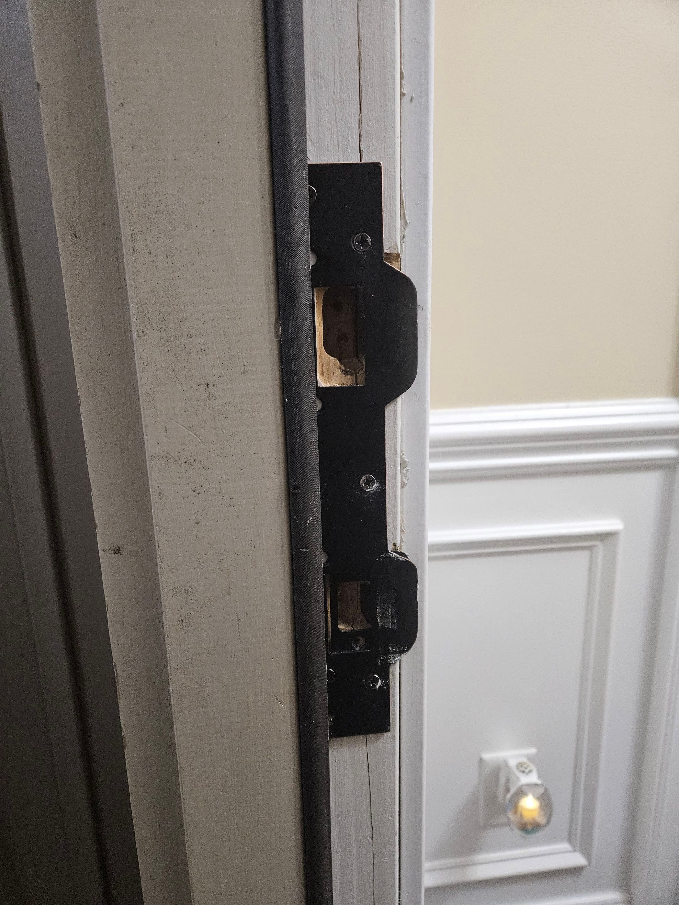 Drywall/door/frame repair and towel hanger installation by Swift Signings and Services LLC