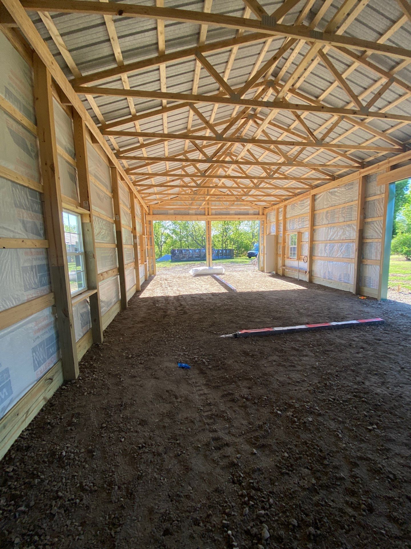 Multi-Bay Custom Pole Barn Construction in Arlington, Indiana by The Barn Builders 