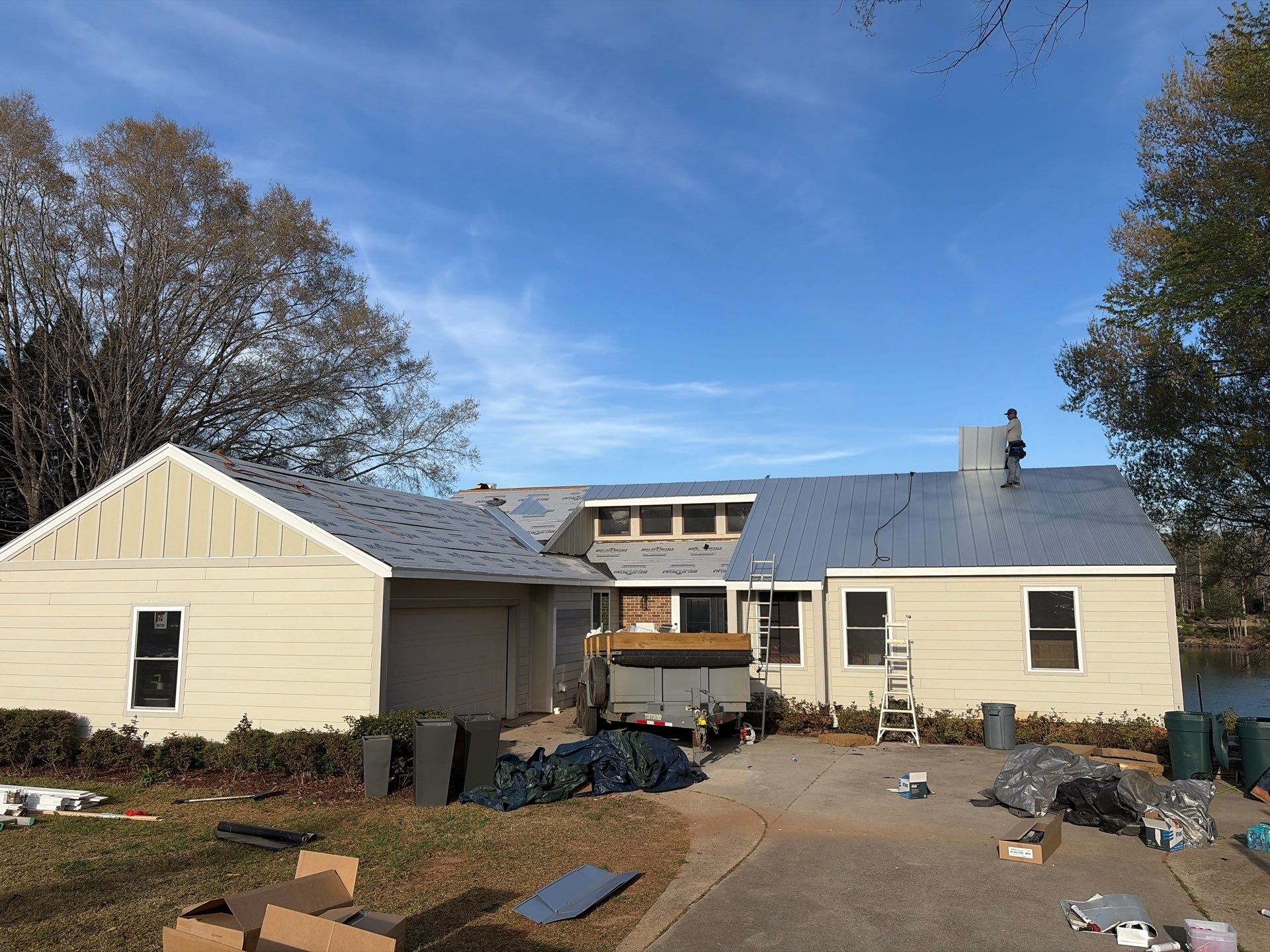 Metal Roof Replacement in Seneca, SC | Lake Keowee | 26-Gauge Galvalume Apex Panel by Roofers LLC