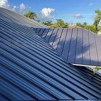 .032 Aluminum 1.5" Mechanical Seam Dark Bronze  by Total Roofing System The Metal Roof Experts