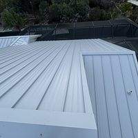 .032 Aluminum 1.5" Mechanical Seam Regal White  by Total Roofing System The Metal Roof Experts