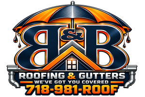 Logo for B&B ROOFING & GUTTERS.