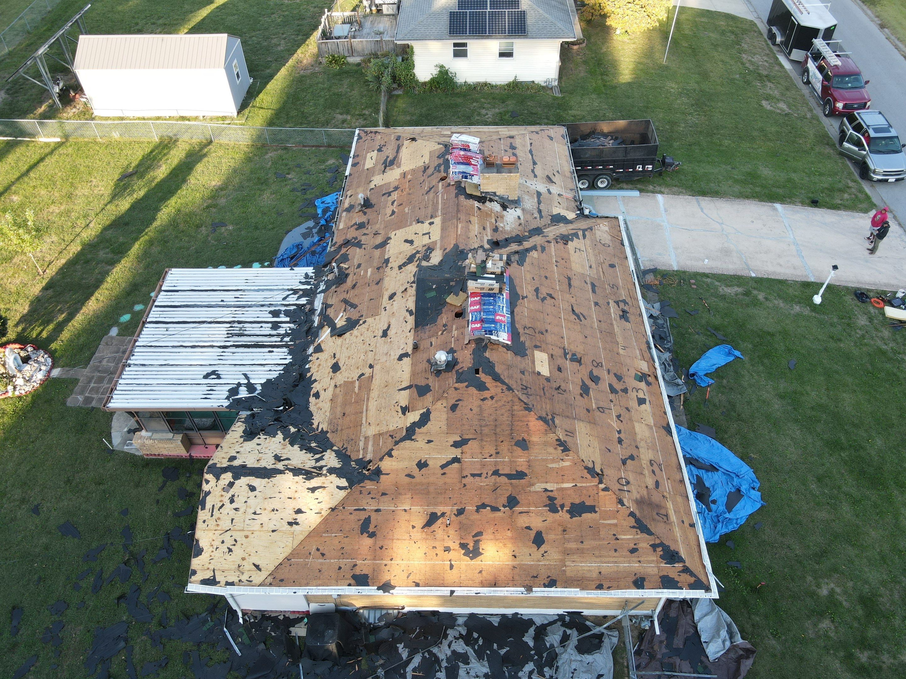 Residential Roof Replacement and Decking by Summit Roofing