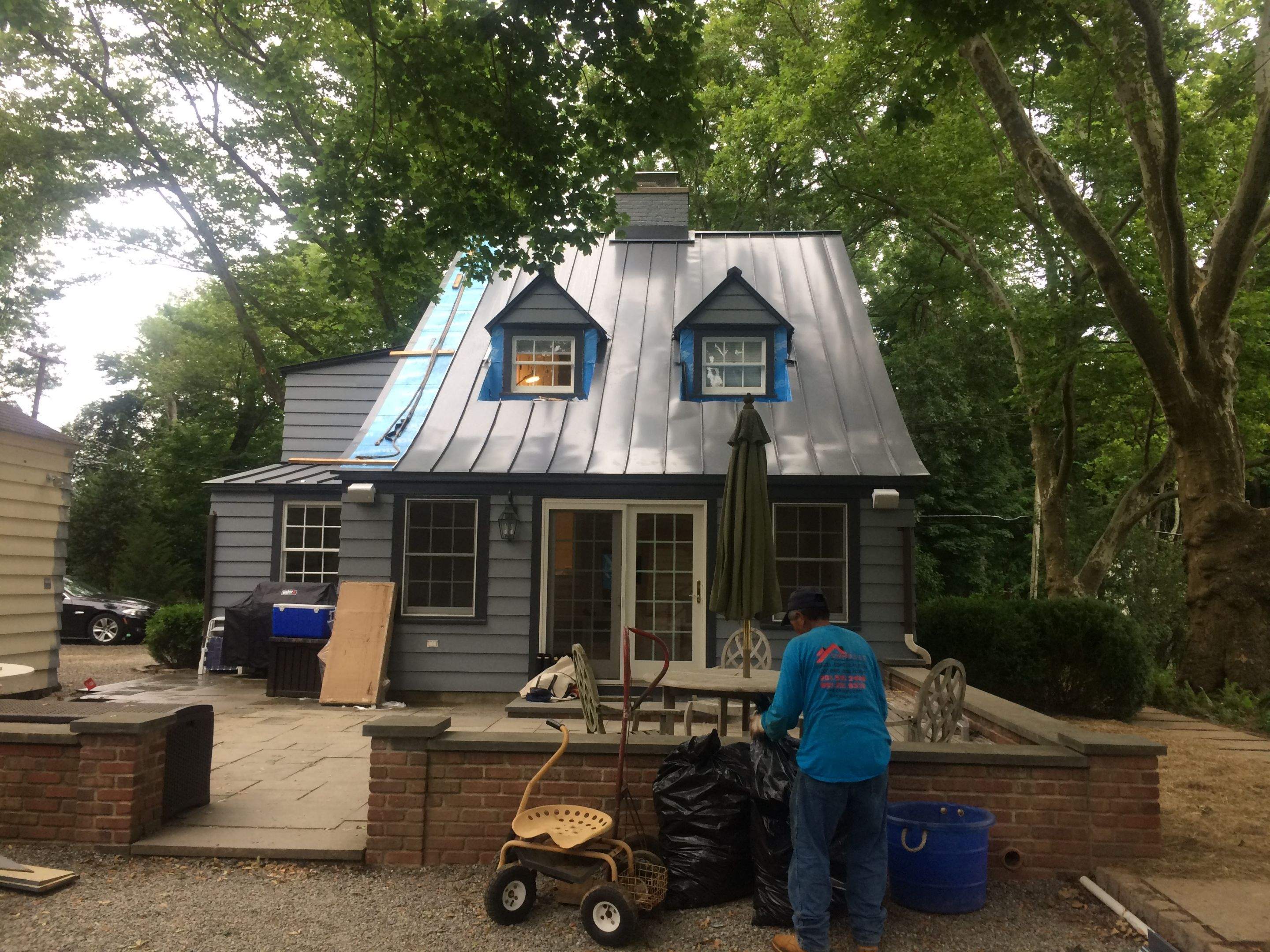 Standing Seam Metal Roof using Aluminum 032GA color Charcoal Grey by CMNG LLC