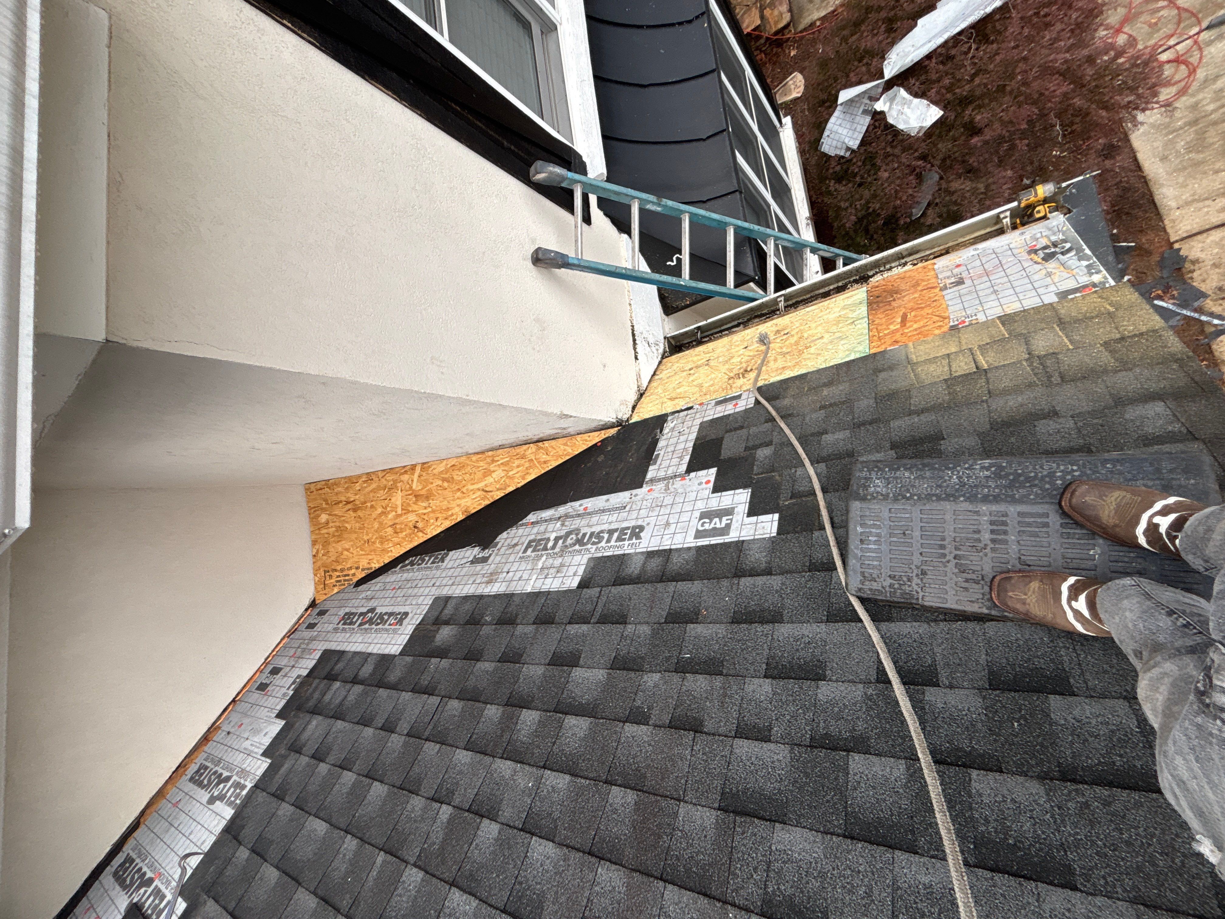Wrong V valley section installed by Deerfield Roofing LLC