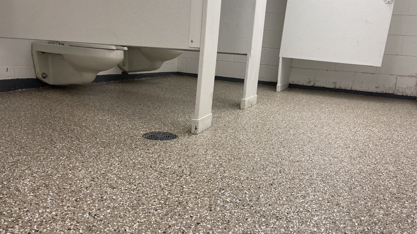 Park Restroom Floors using Pebble Beach by Your1DayFloor.com
