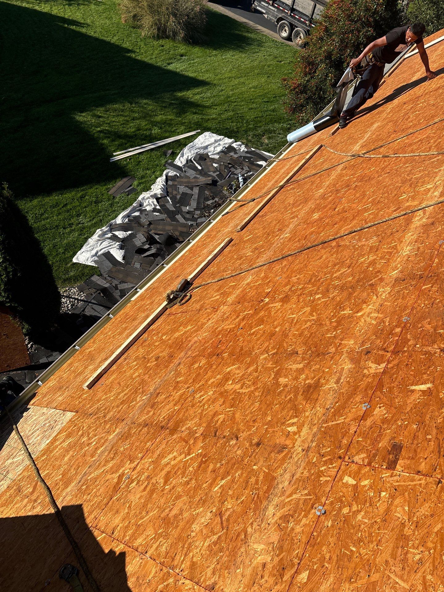 Residential Roofing Installation using GAF TImberline HDZ Hickory by Rainstoppers Roofing