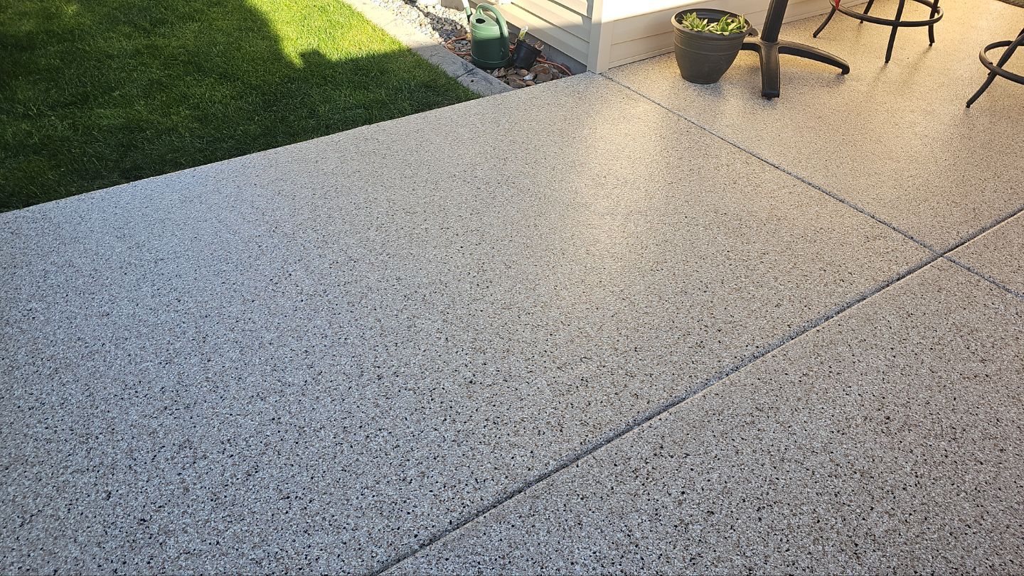 Patio Transformation using Driftwood by Croc Coatings, LLC