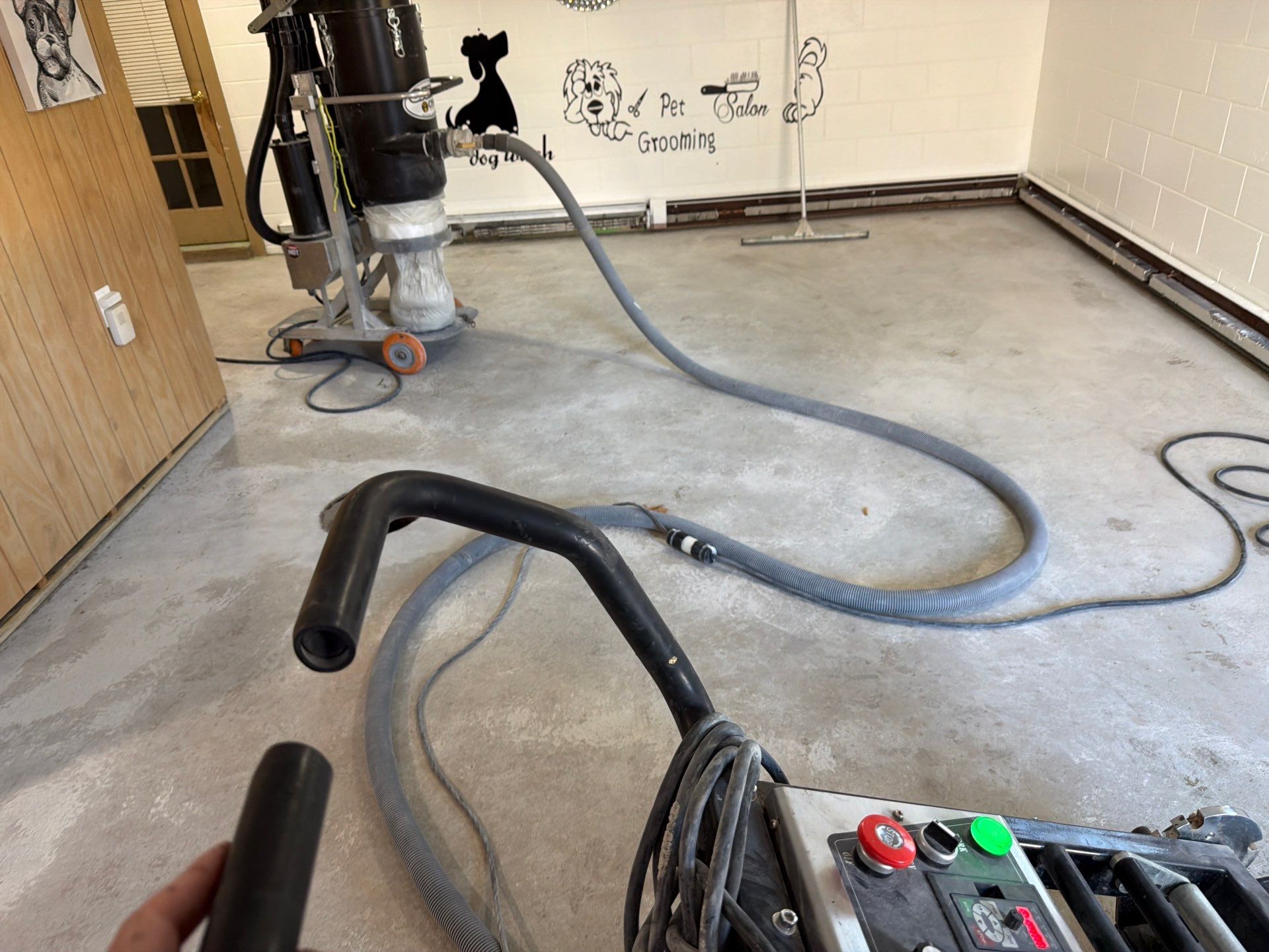 Durable Epoxy Flake Floor for Dog Grooming Studio – Norton Shores, MI by Gordon Painting