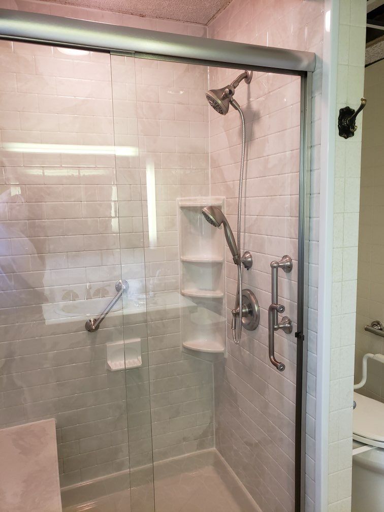 Shower Replacement using BCI Acrylic Shower System by Secure Construction Company Inc