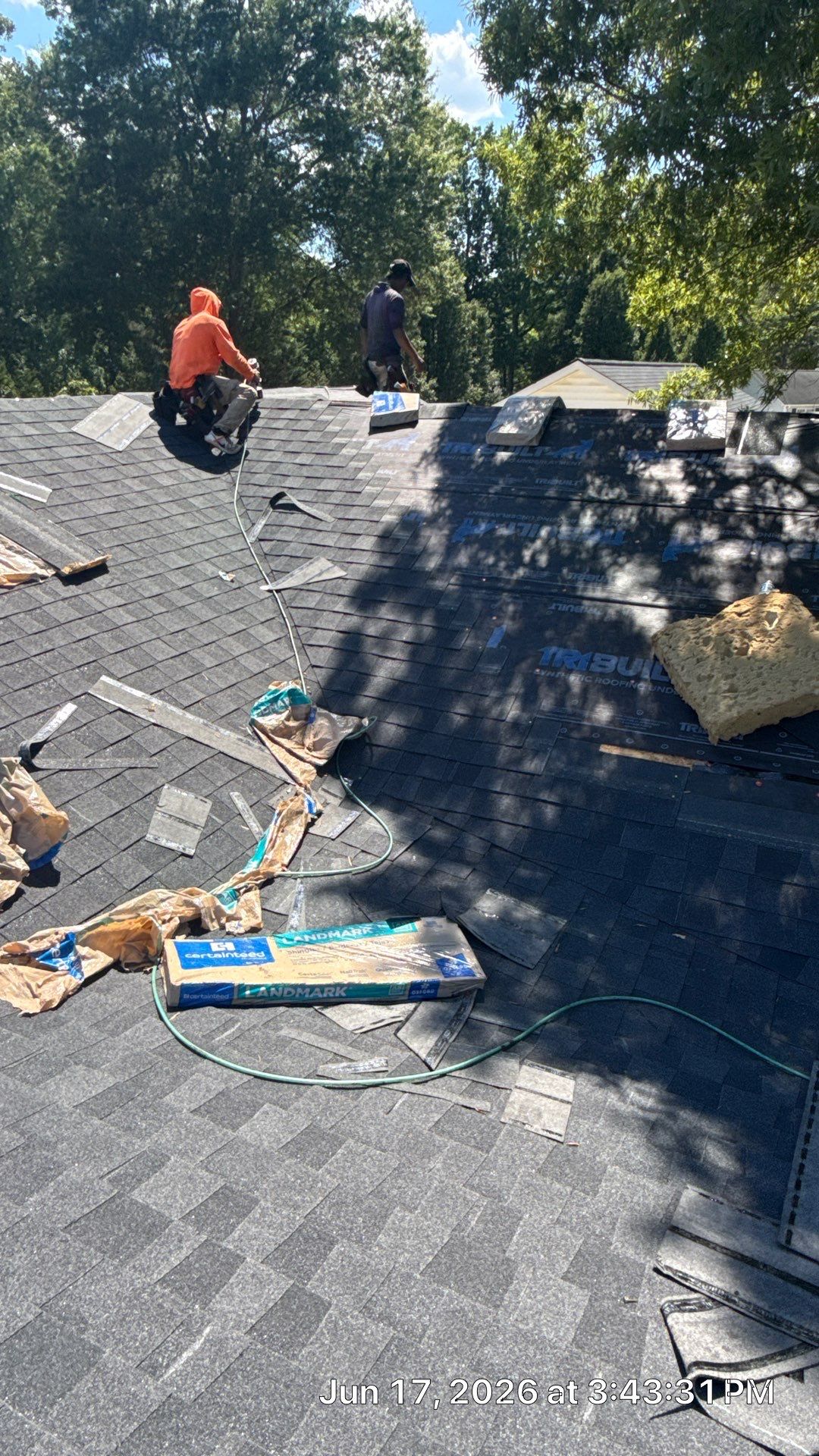 Roof replacement and interior repair by hail and wind damage by Just Brilliant Restoration JBR