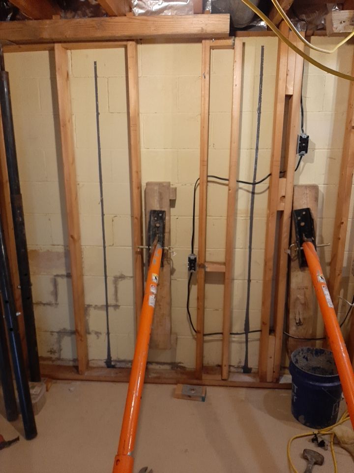 Wall Straightening and Reinforcement using Embedded Fiber Reinforcement by Toledo Basement Repair 