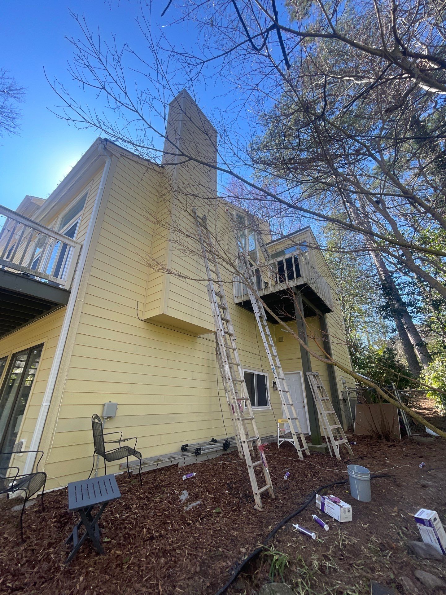Exterior Painting with Accent Color and James Hardie Siding Installation in Marietta, GA by Nelson Exteriors