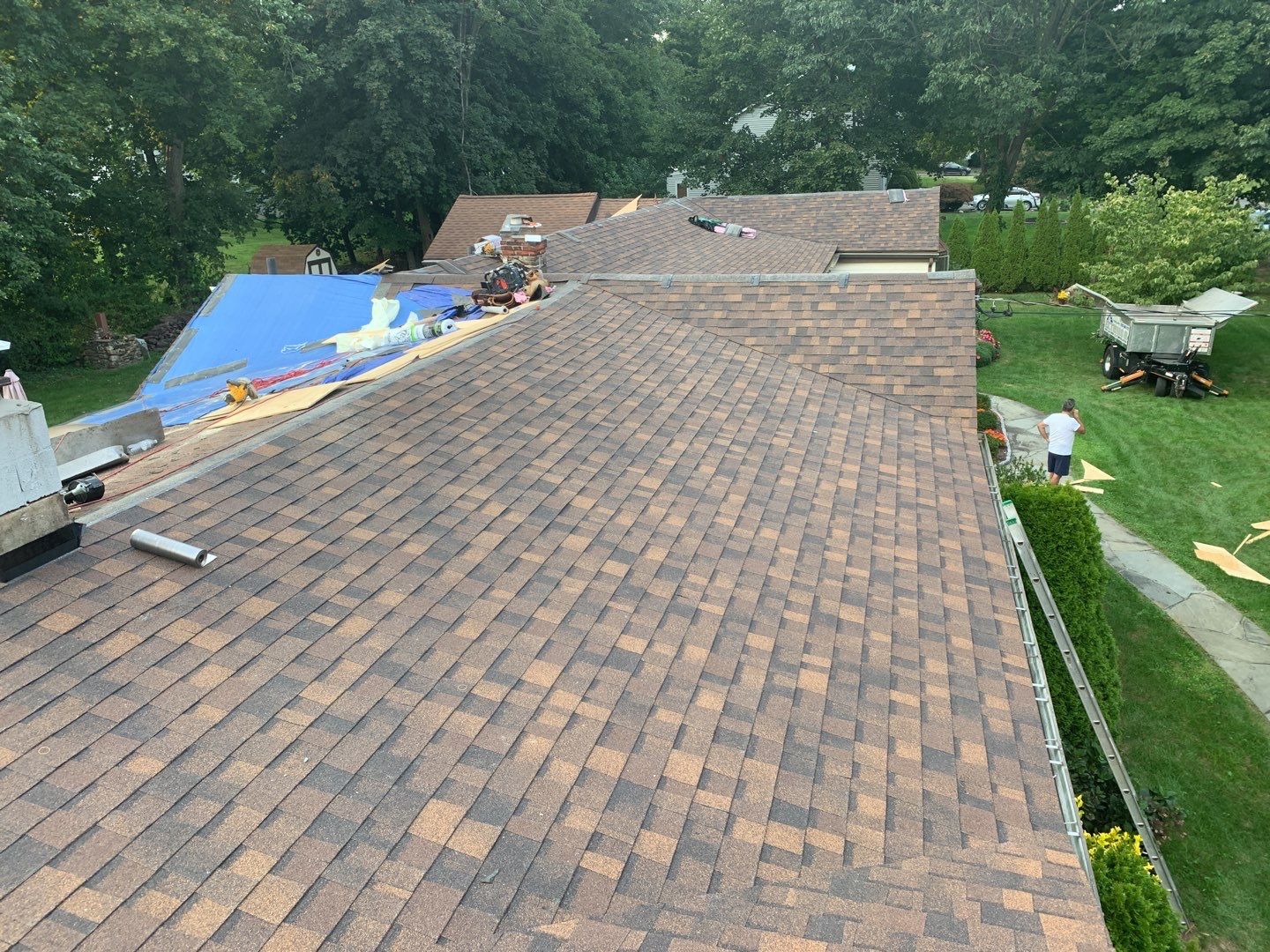 Residential Roofing Installation using Owens Corning Duration Brownwood by A Plus Exterior
