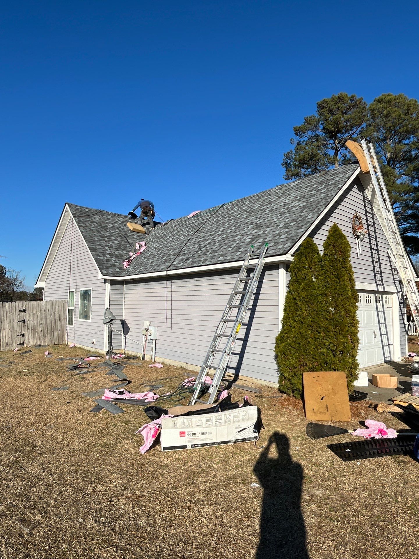 Owens Corning Slatestone Gray Shingles by Karcher Roofing & Construction