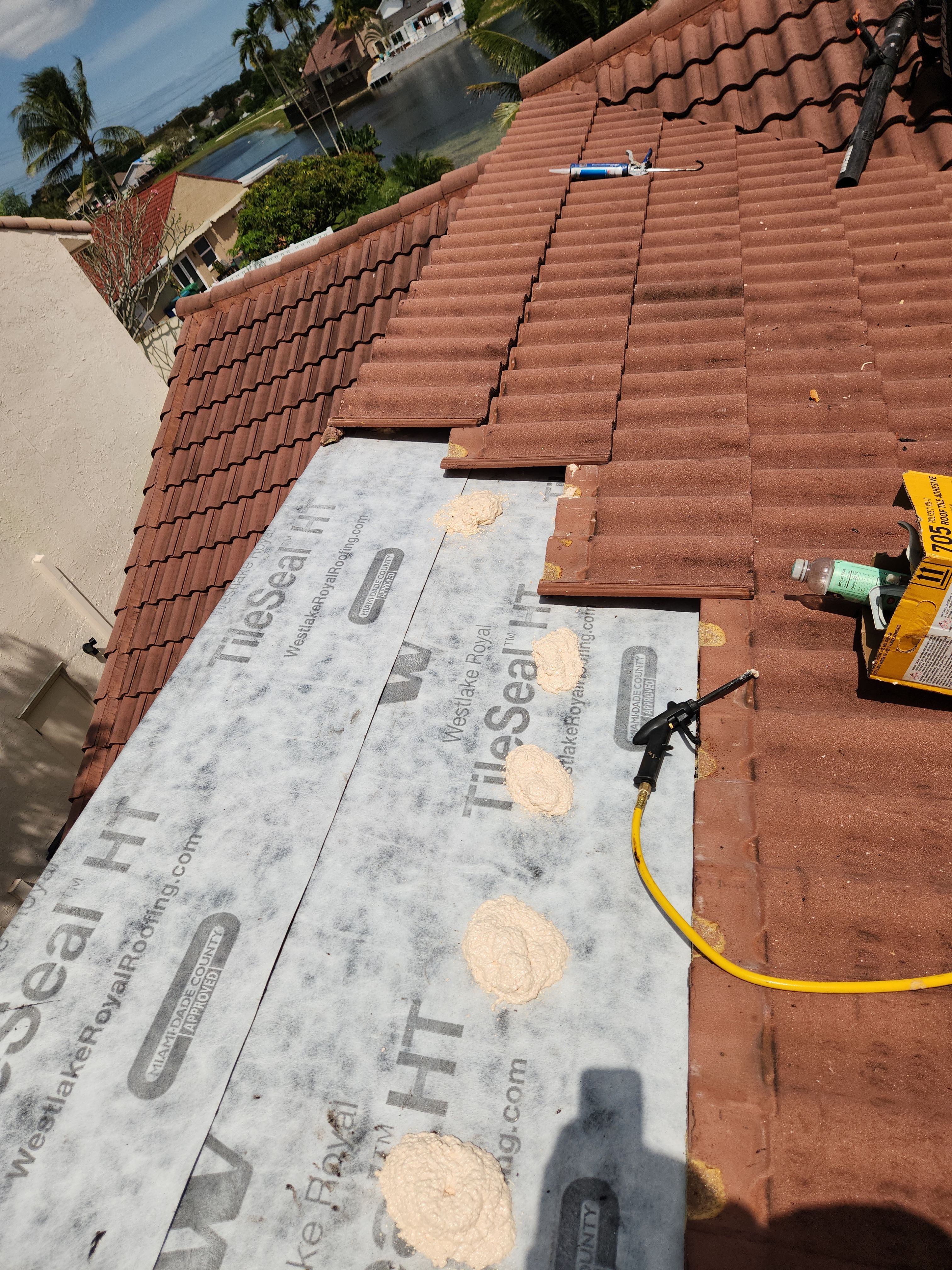 Clay Tile Roof Leak Repair and Sheathing Replacement in Hollywood by Aastro Roofing