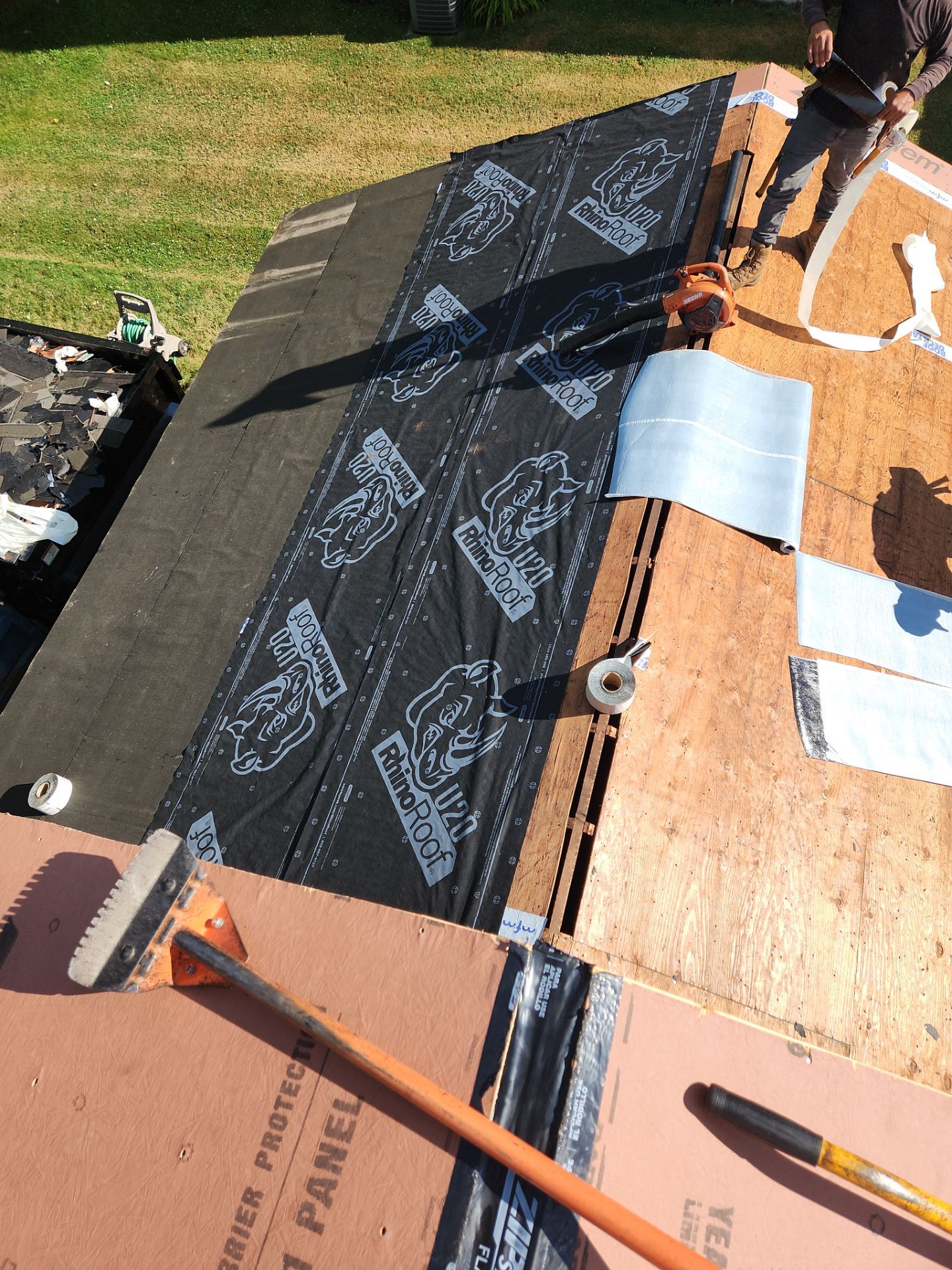 Residential Roofing Installation using Owens Corning TruDefinition Duration AR - Slatestone Gray by A Plus Exterior