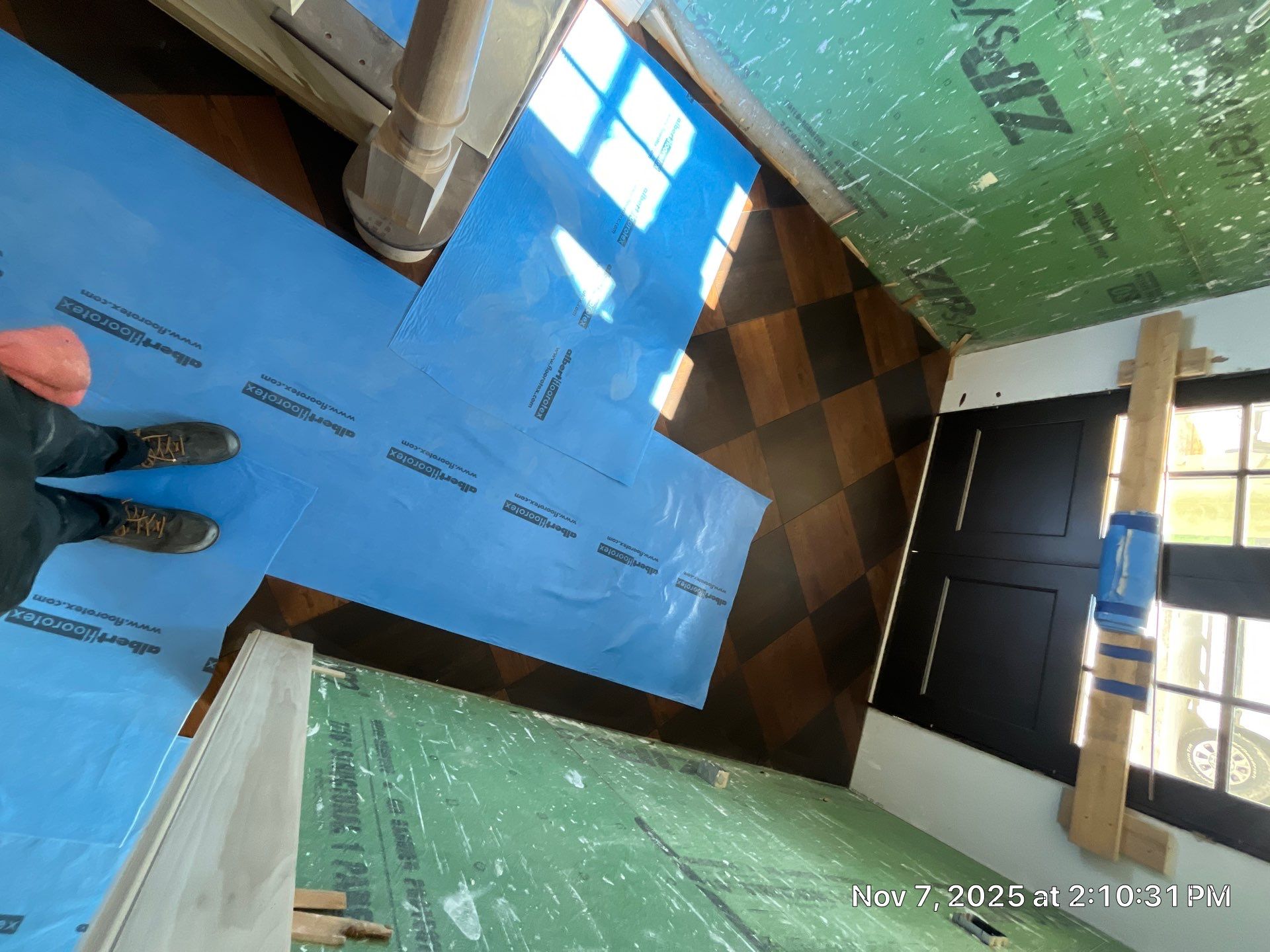 Stunning Ada Brownstone - Custom Staircase, Pattern Floor by RTBaldwin Hardwood Floors