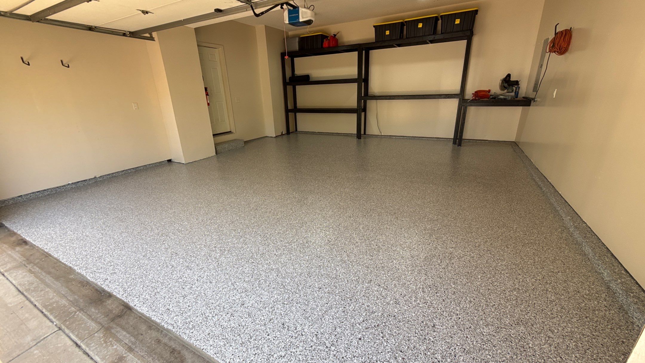 Beautiful Coyote Flake Floor Today by Banner Garage