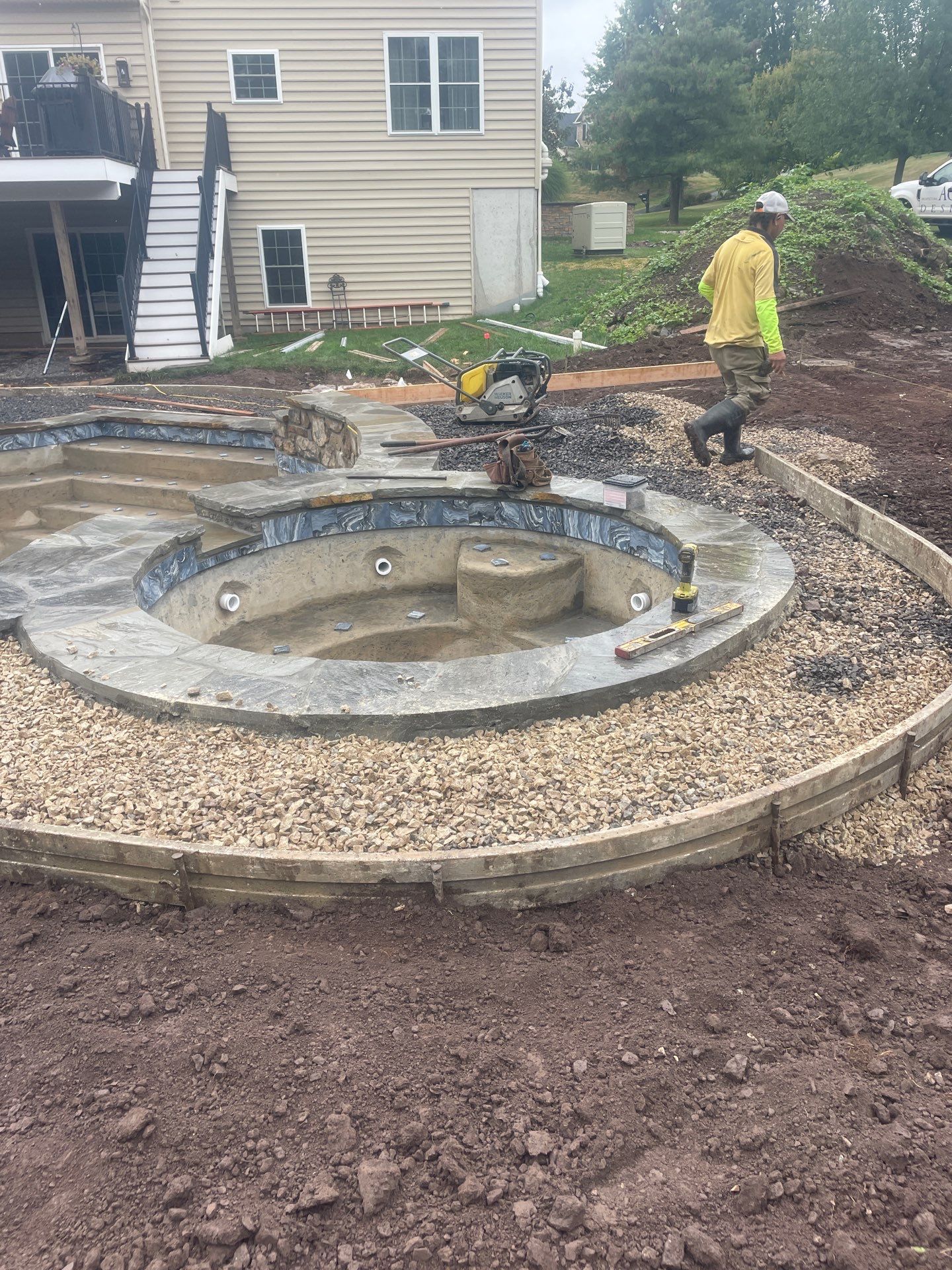 Stamped Concrete Pool Deck  by Architectural Concrete Design