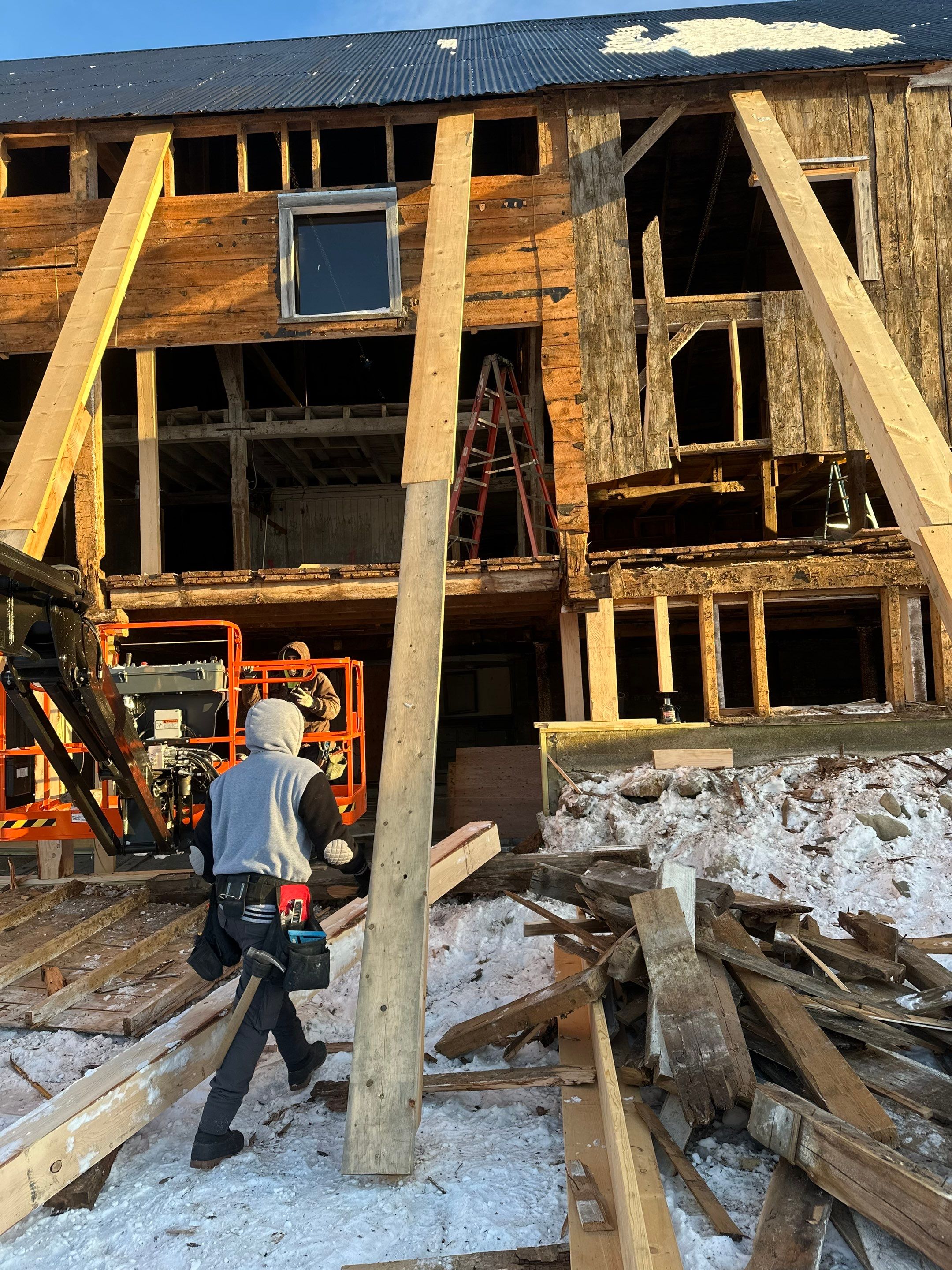 Barn Restoration and Board-and-Batten Siding Installation in Hansons Ridge by B's Roofing & Construction LLC