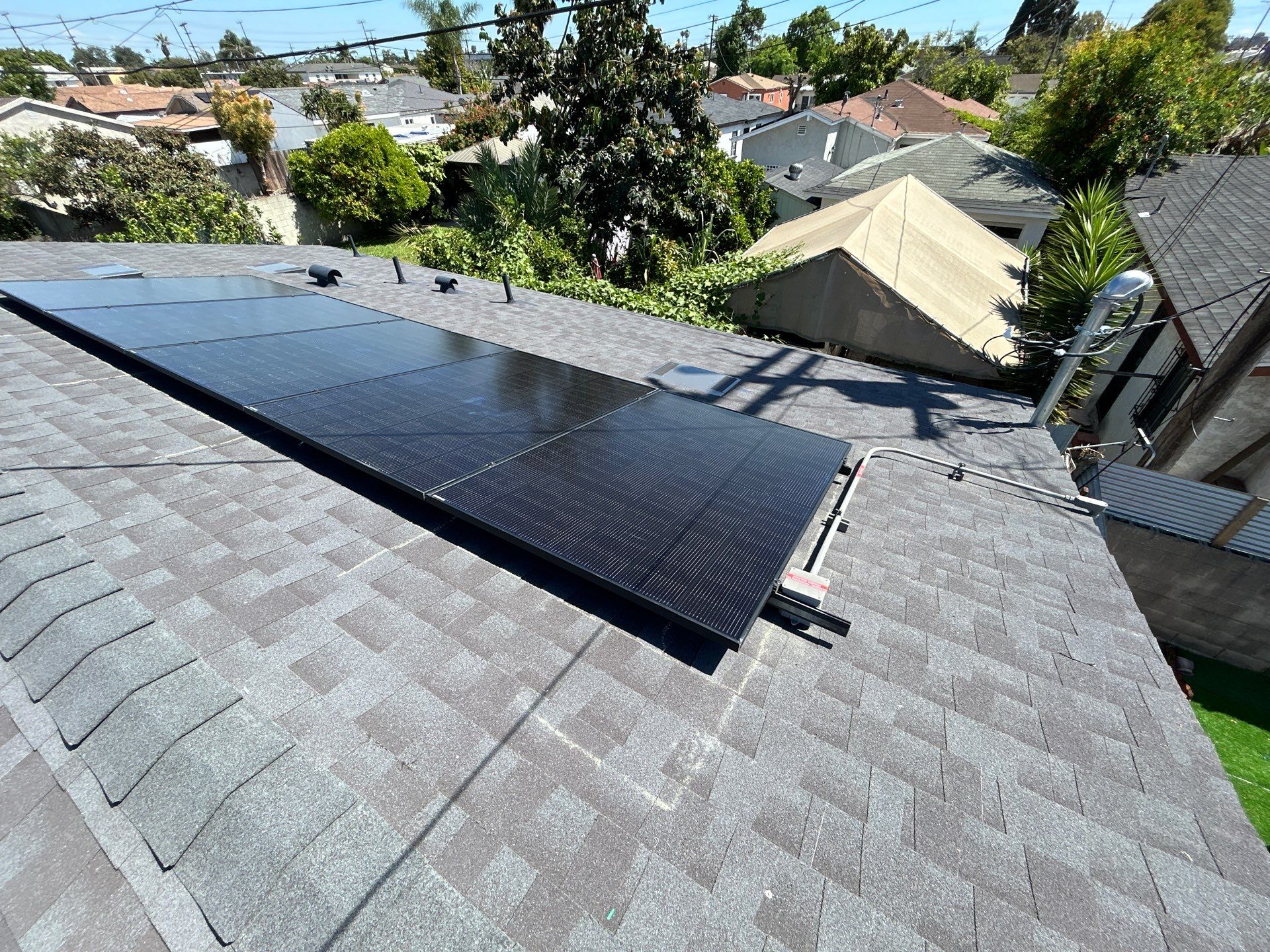 Five Panel Solar Installation in Los Angeles by AWS Solar