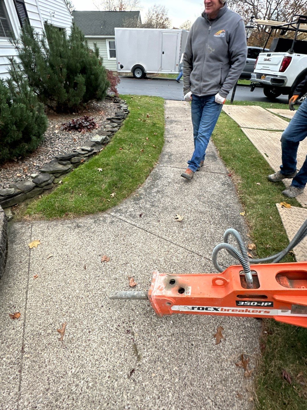 Broom Finish Walkway  by NG Masonry & Construction LLC