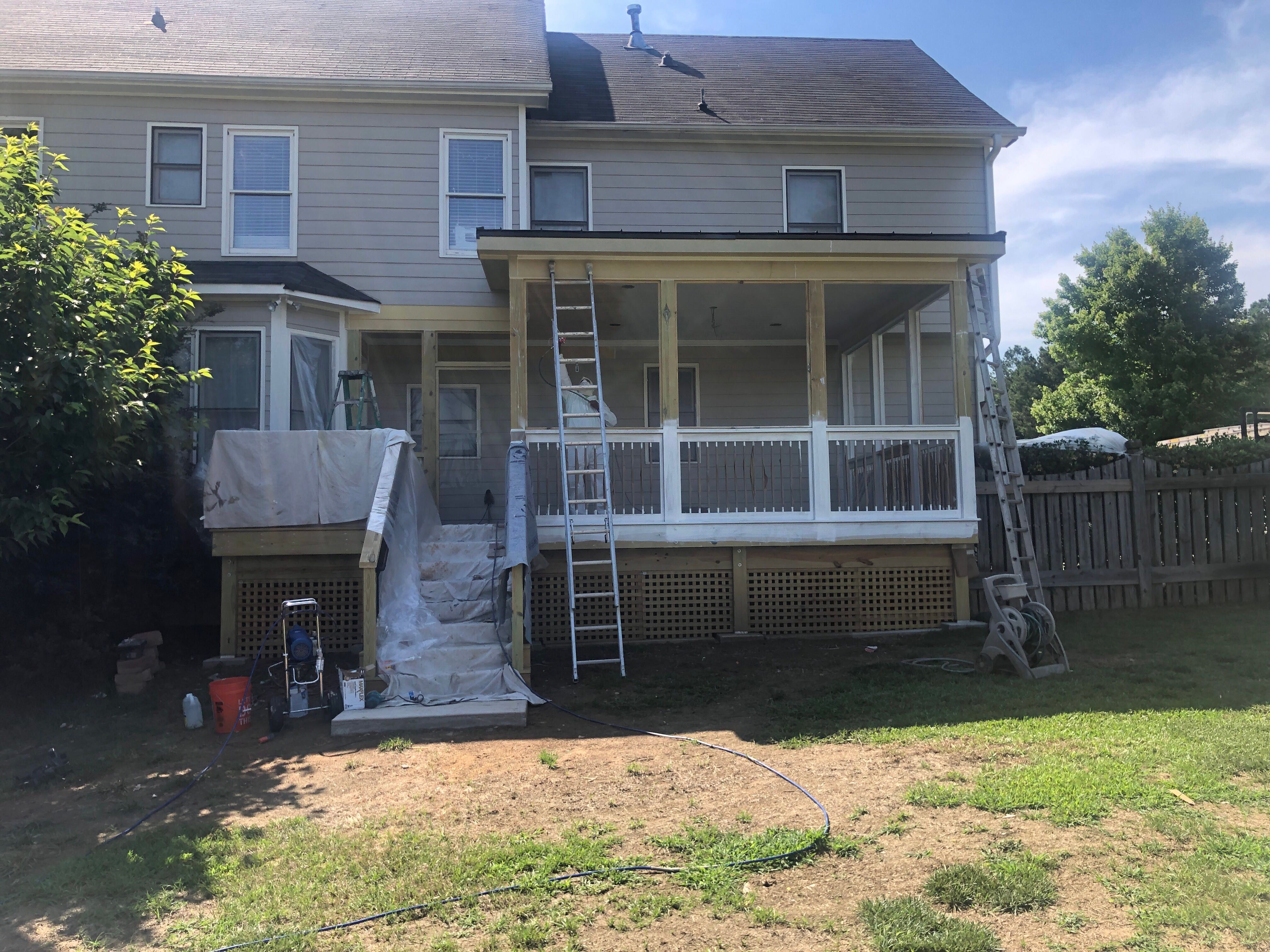 Screened-In Porch and Elevated Deck Construction in Acworth by Swift Home Renovations 