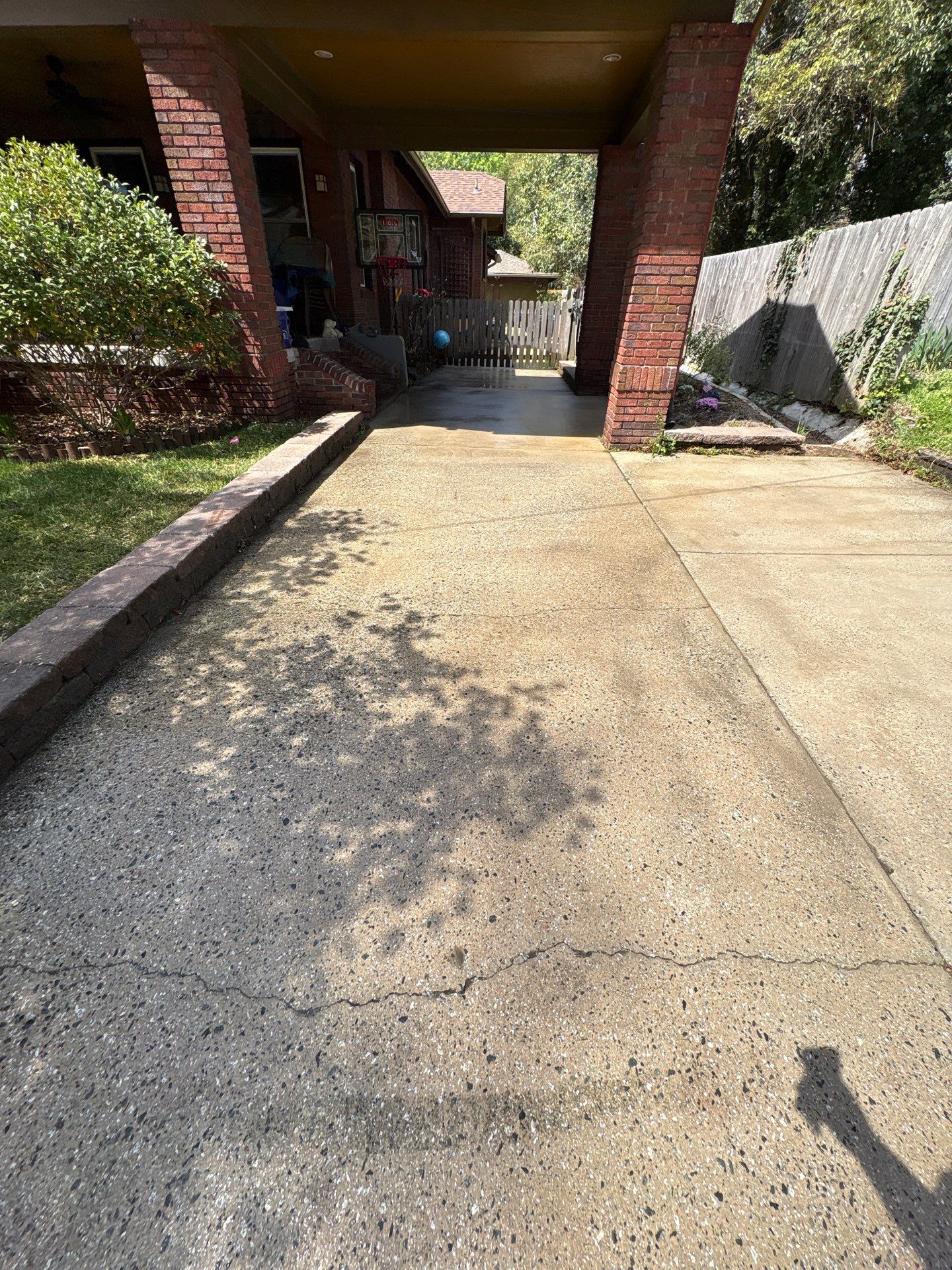 Patio pressure washing and residential driveway surface cleaning