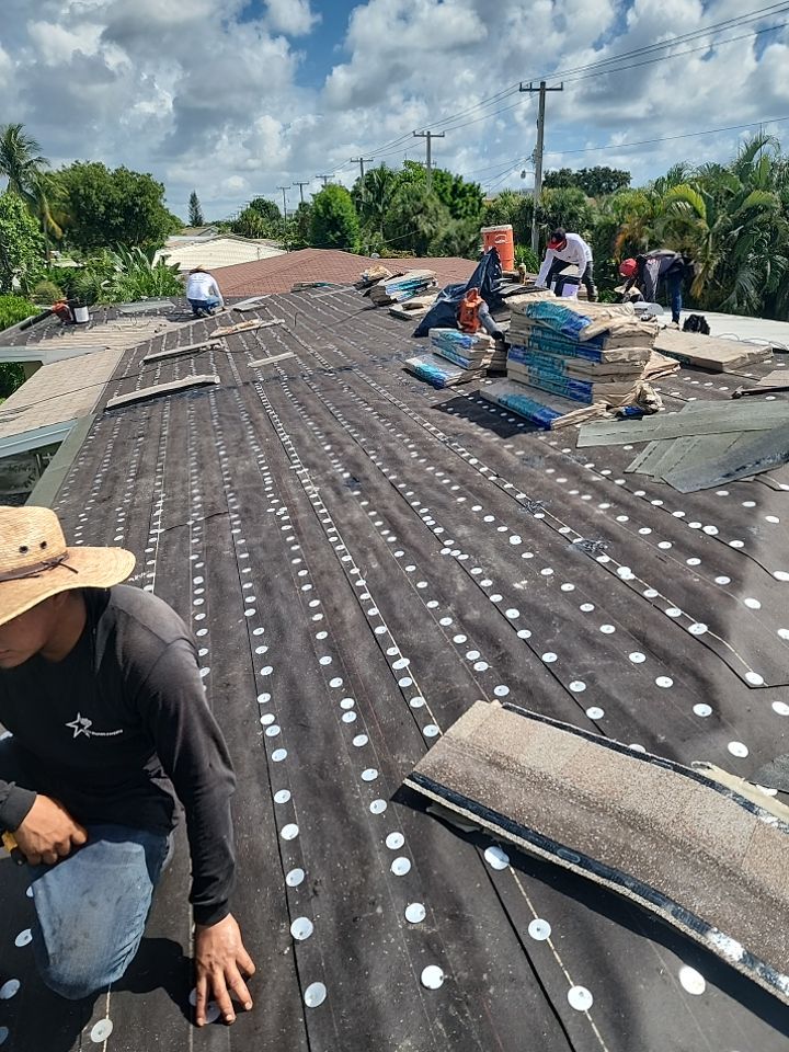 Shingle Roof Replacement and Decking Repair in Boynton Beach by Aastro Roofing