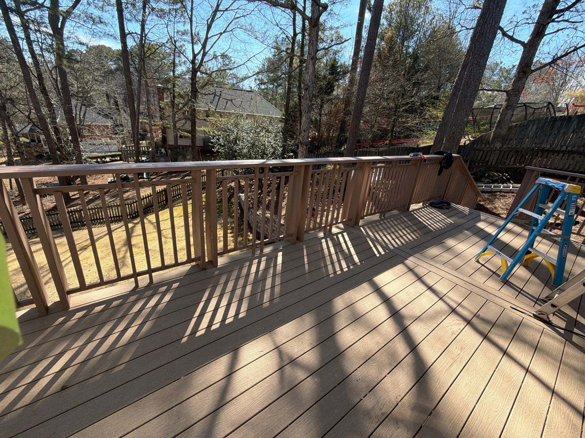 James Hardie Siding Replacement, Exterior Painting, Deck Stain, and Gutter Installation in Peachtree Corners, GA by Nelson Exteriors