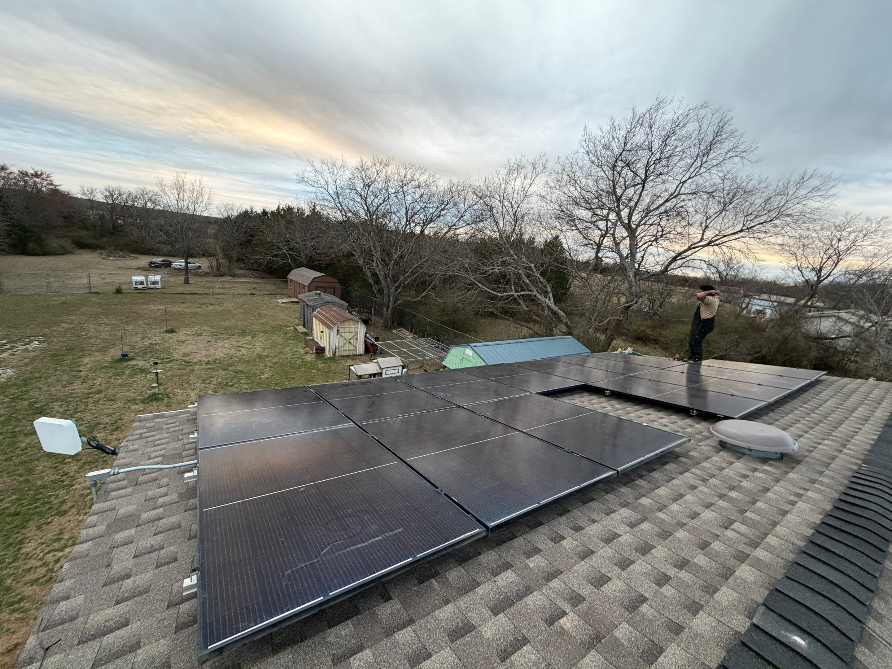 Residential Roof Replacement and Solar Detach and Reset in Ardmore by BANA Roofing and Solar Supply