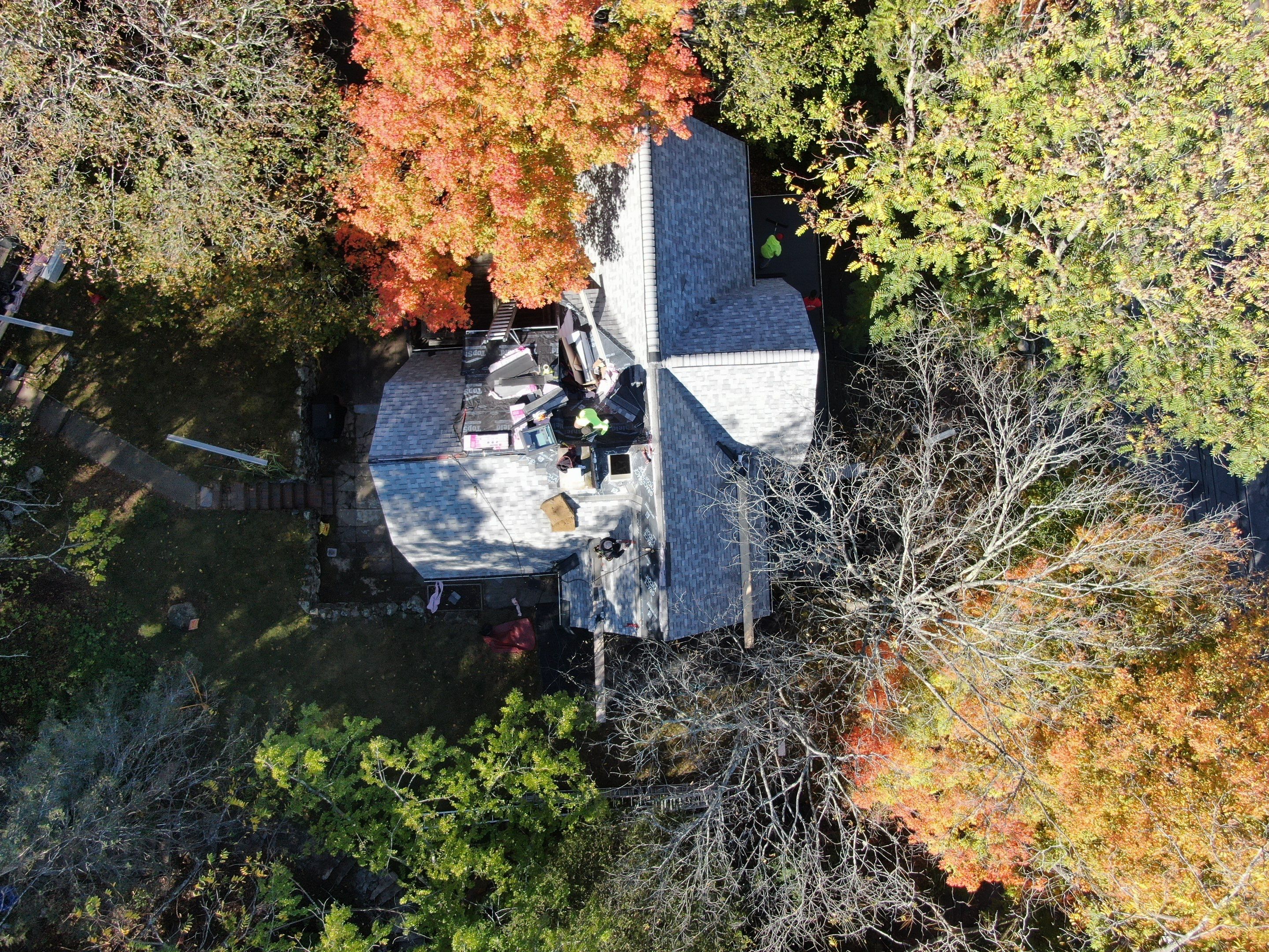 Full Roof & Porch EPDM Replacement with Skylight and Chimney Repairs by Mighty Dog Roofing of Greater Middlesex County
