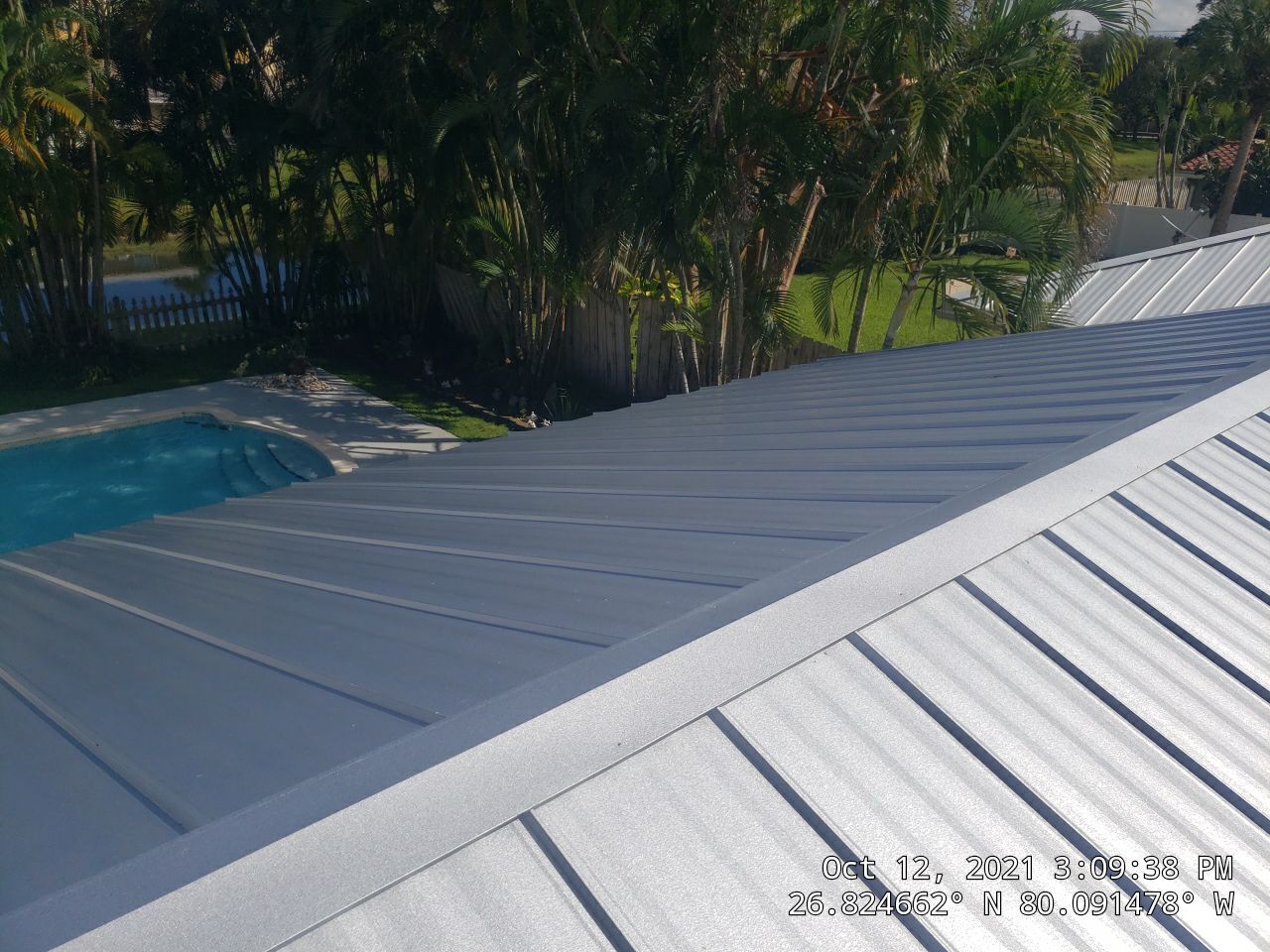 Residential Roofing Installation using 1" Nail strip metal roof by BLUES BROTHERS ROOFING