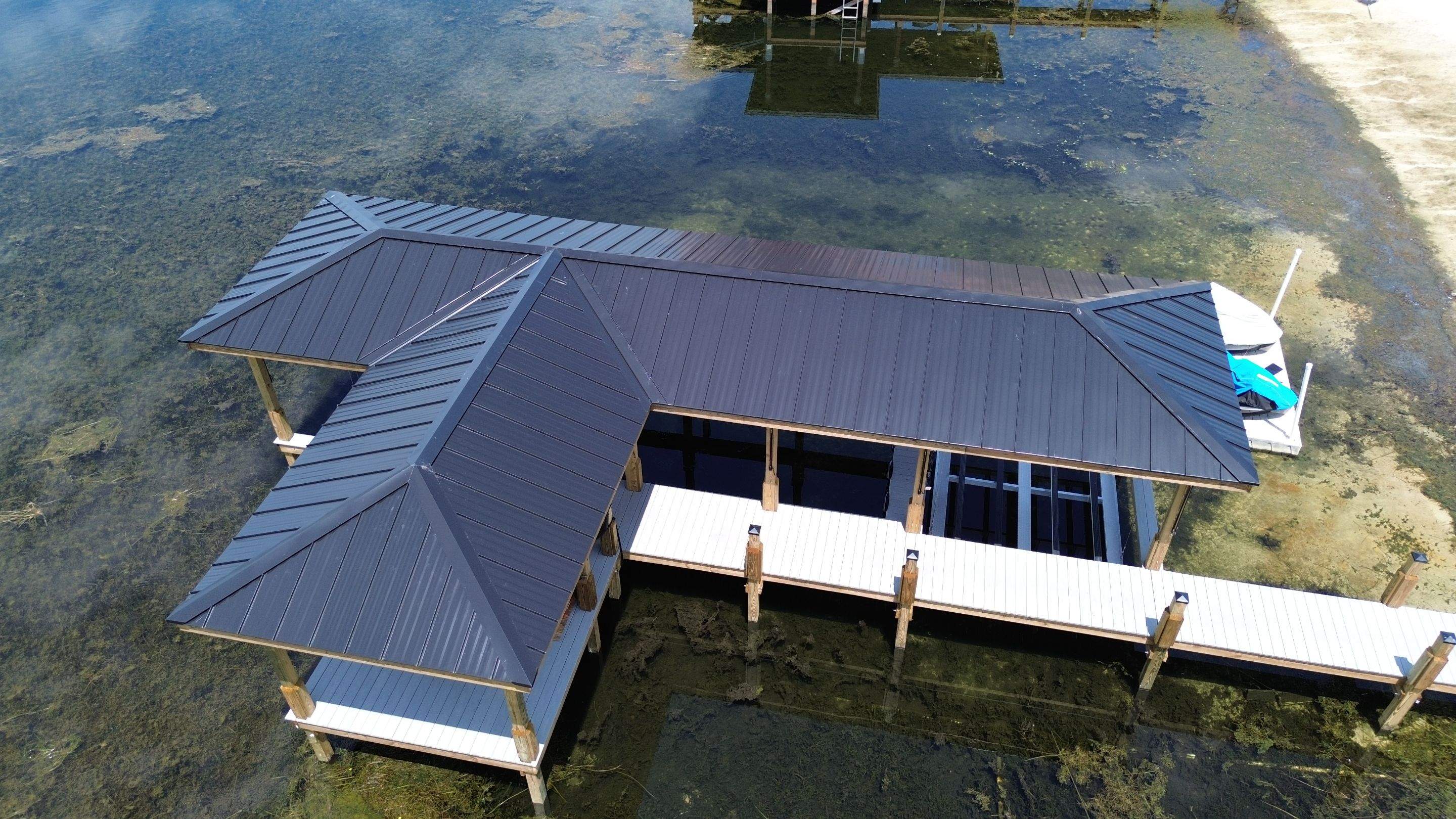 Residential Dock reroof  by Gold Key Roofing