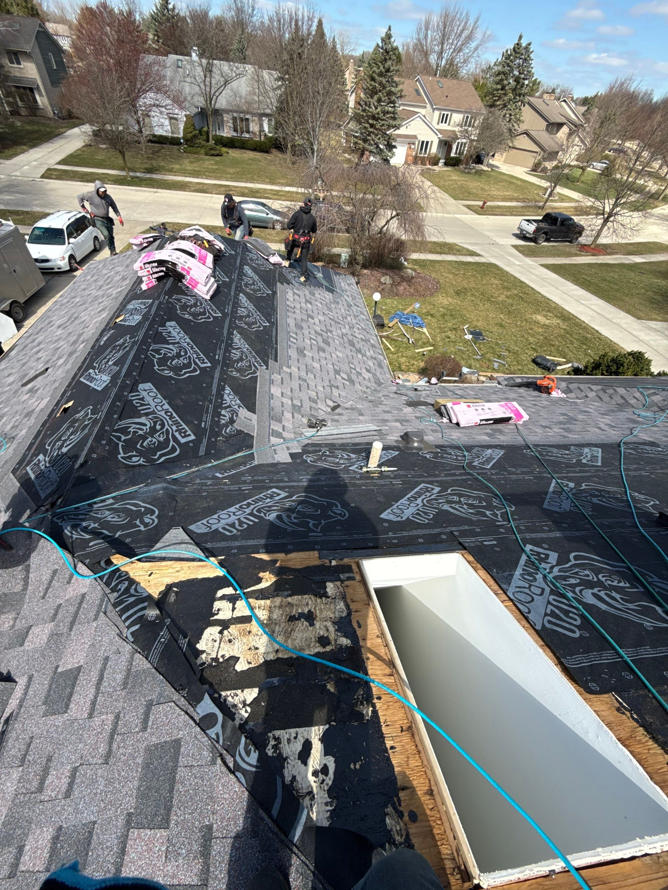 Roof Replacement using Owens Corning Midnight Plum by 180 Contractors