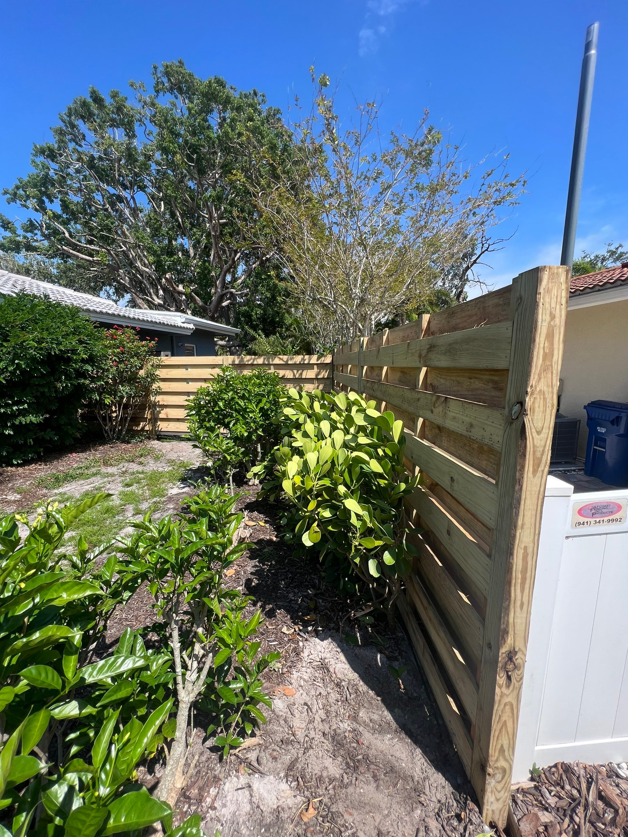 Wood Fence Installation using Wood Horizontal Shadowbox Fence by Asap fence and gates, LLC