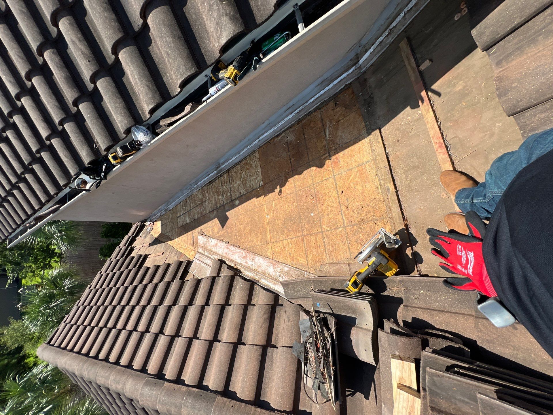 Residential Roofing Repair using tile by Roof Repair Company